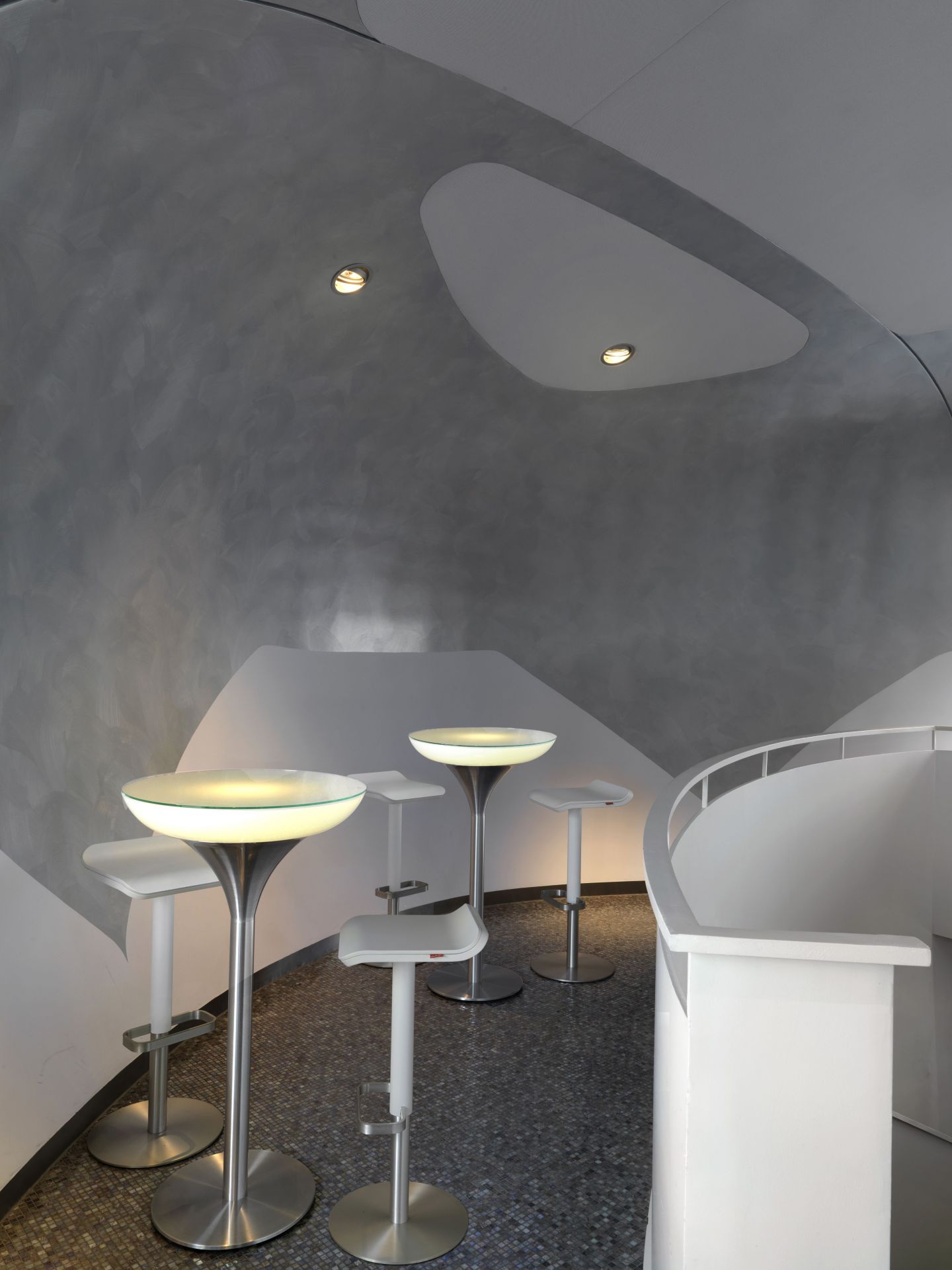 ED Tabouret de bar réglable en hauteur blanc Moree