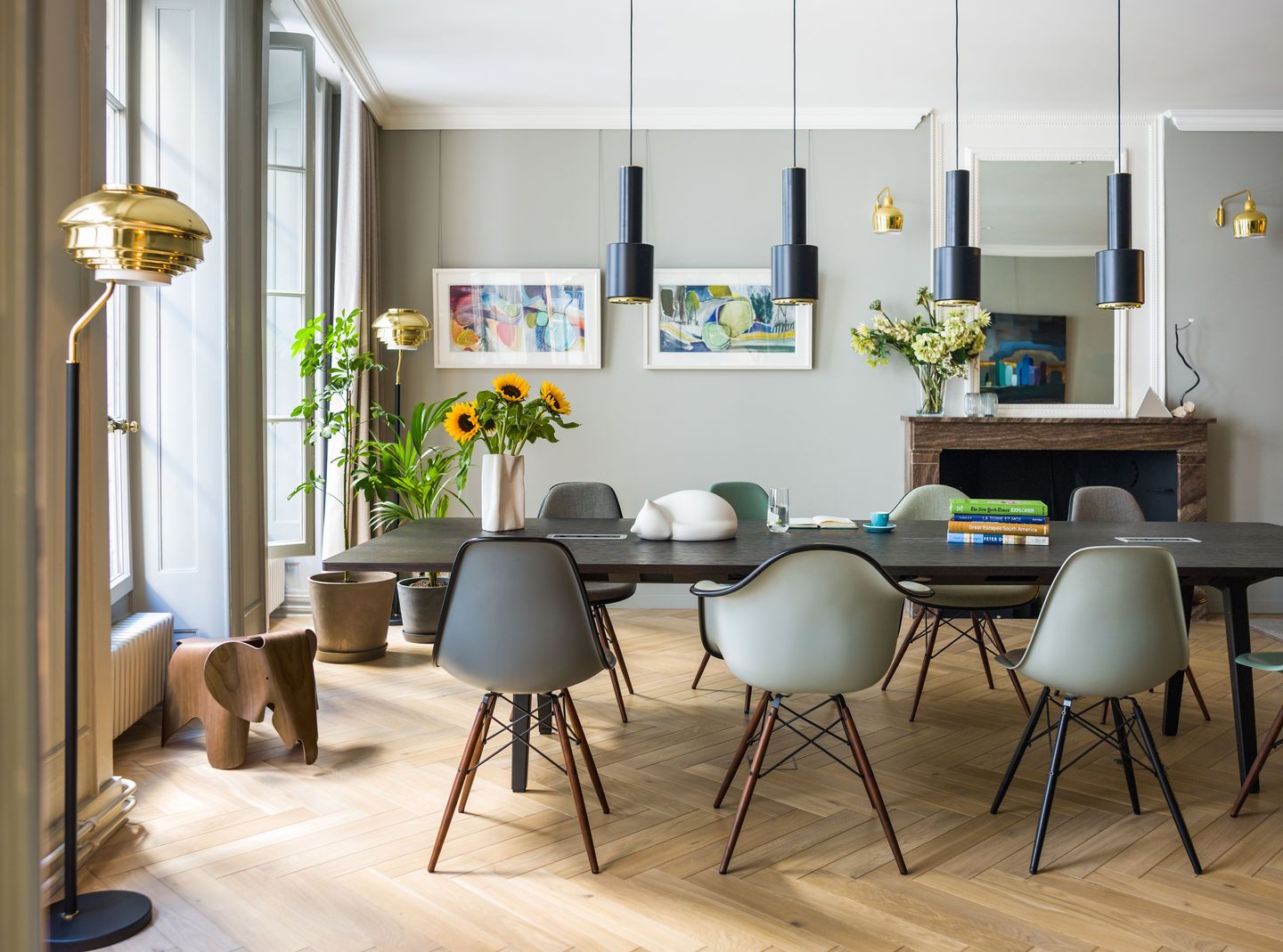 Eames Fiberglass Chair DSW chaise Vitra