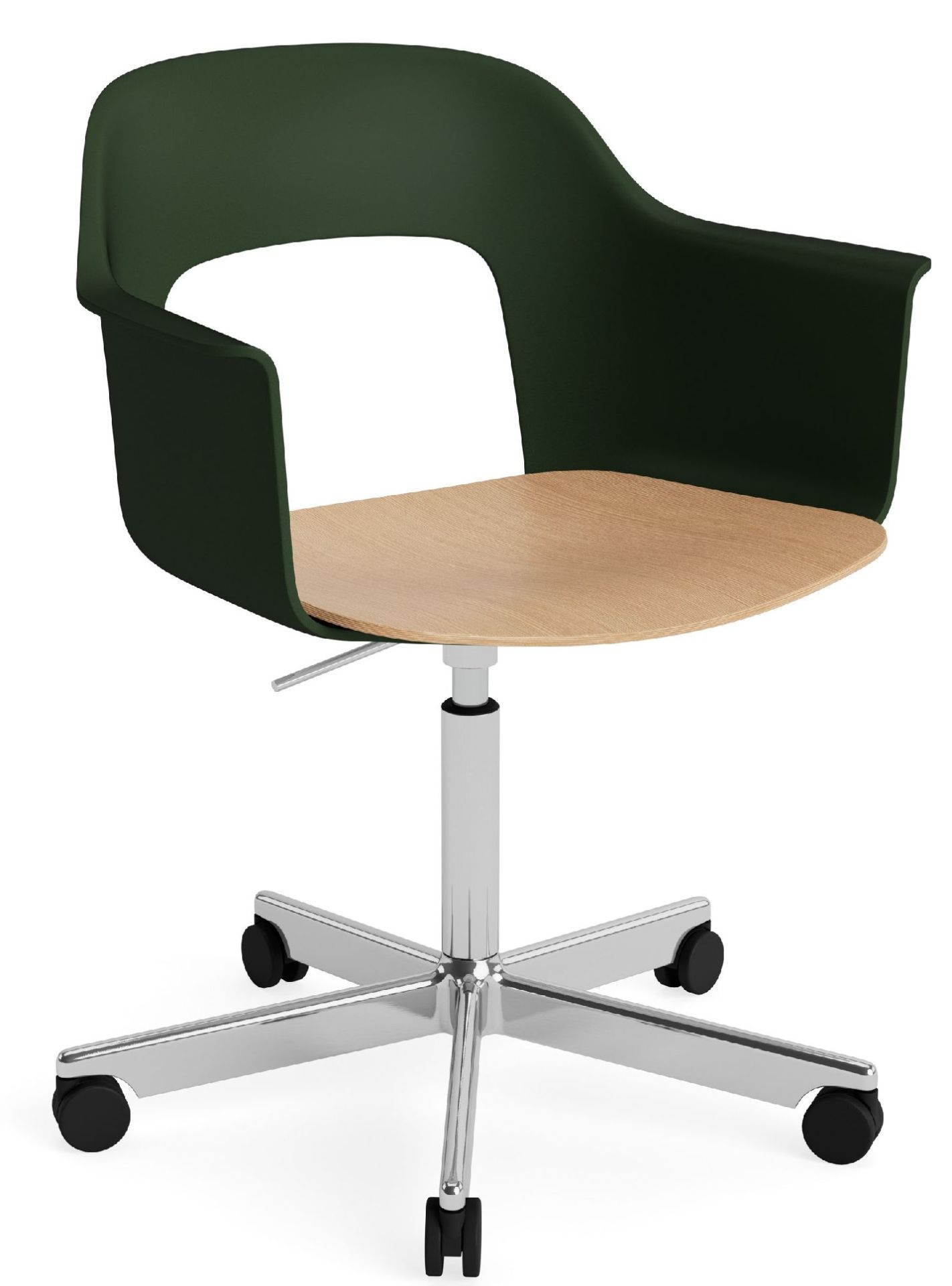 Layout Armchair 242 Fauteuil 4 pieds en étoile Vérin à gaz avec fonction pivotante Hay