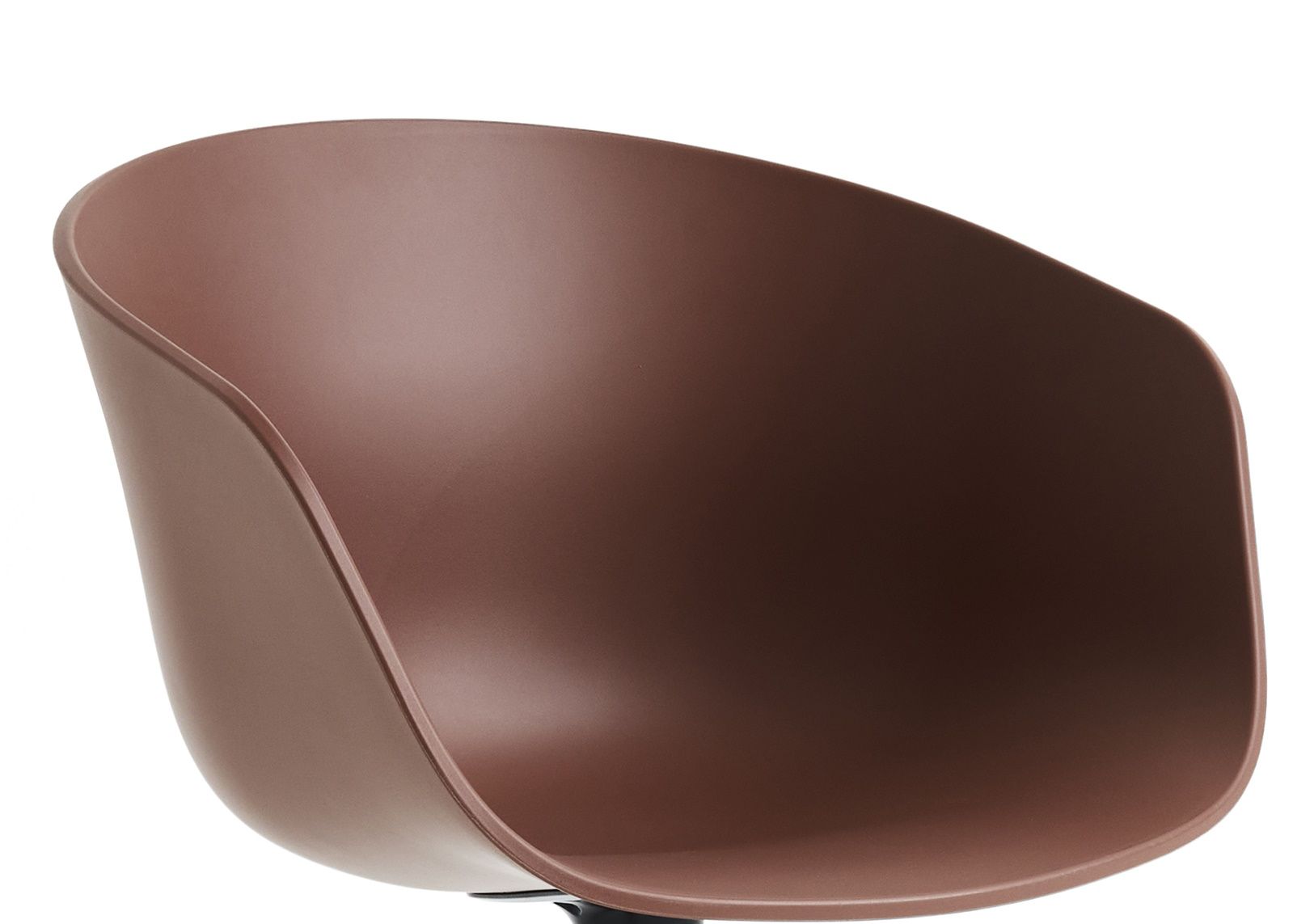 Detailaufnahme: About A Chair AAC 26 Stuhl in Soft Brick von Hay, Sitzschale.