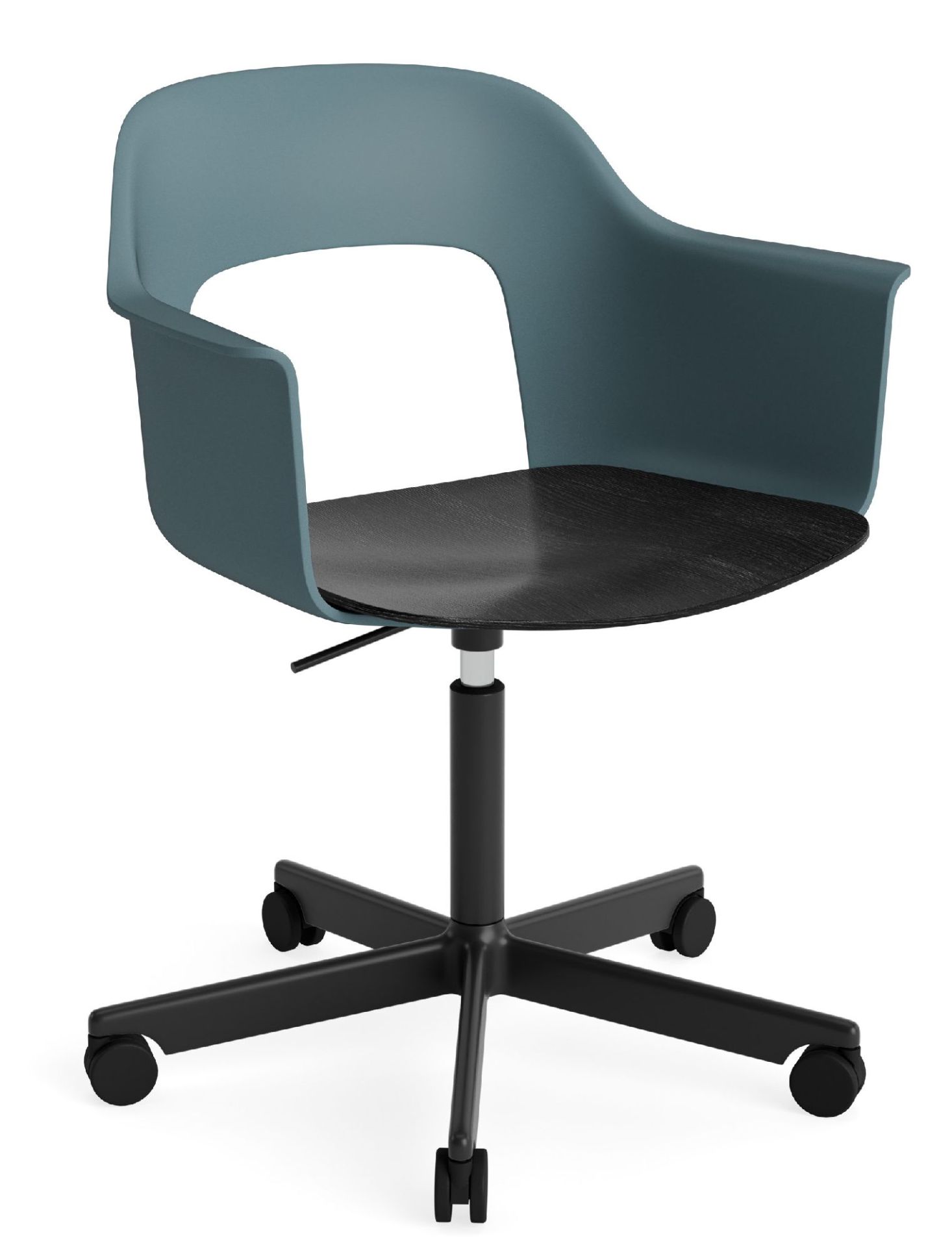 Layout Armchair 242 Fauteuil 4 pieds en étoile Vérin à gaz avec fonction pivotante Hay