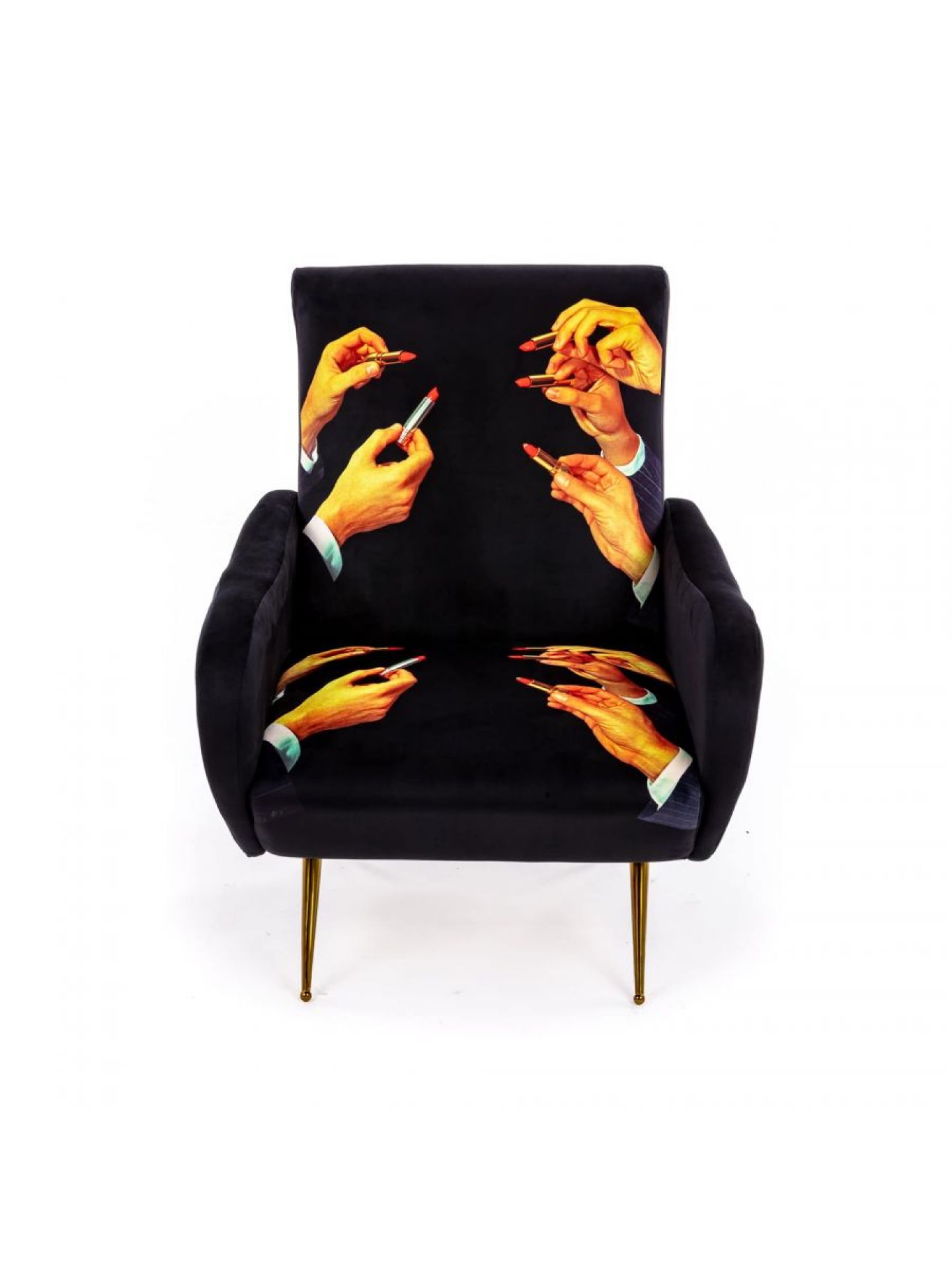 Toiletpaper fauteuil Lipsticks black Seletti