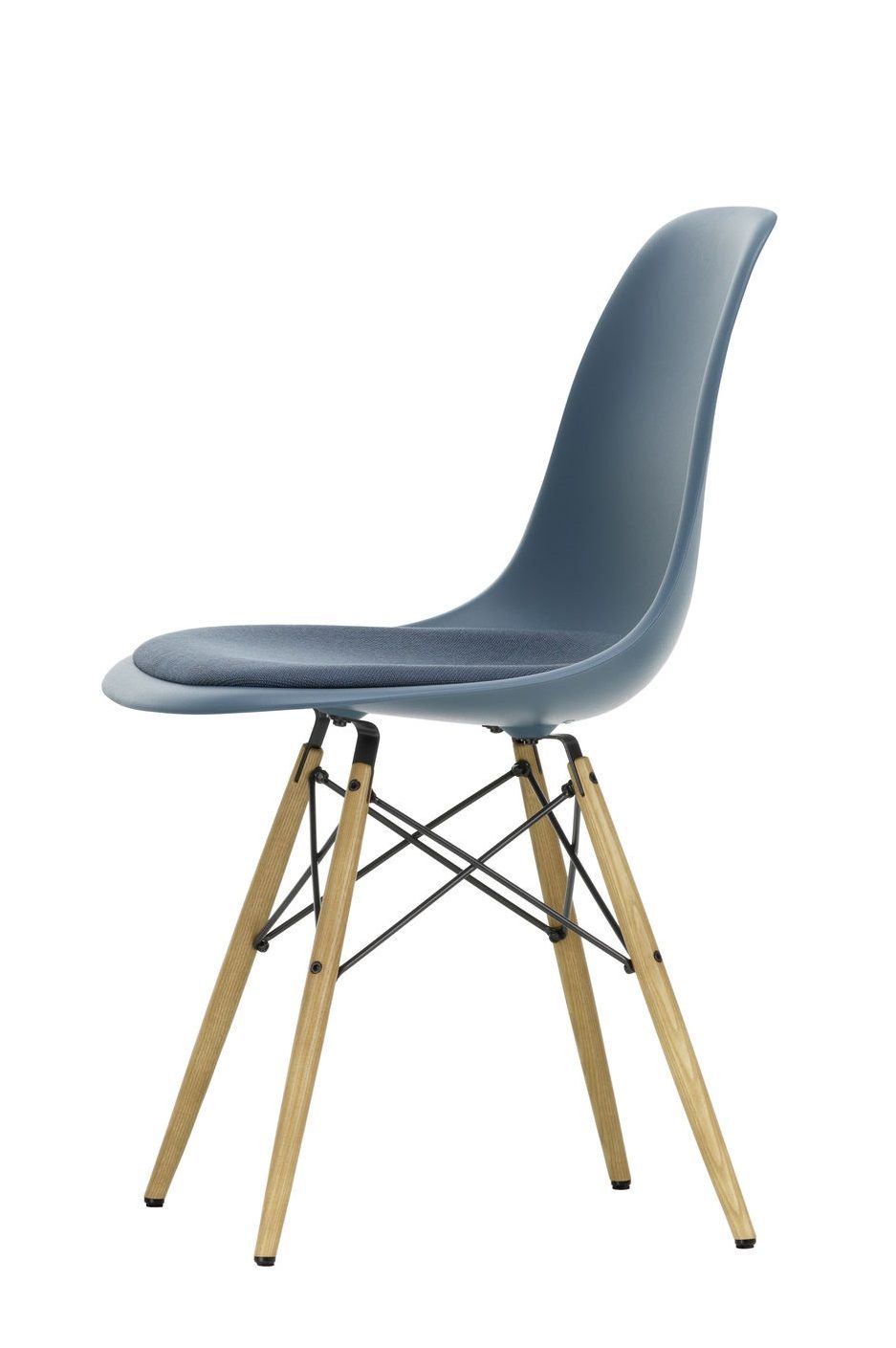Eames Plastic Side Chair DSW chaise avec coussin d'assise Vitra