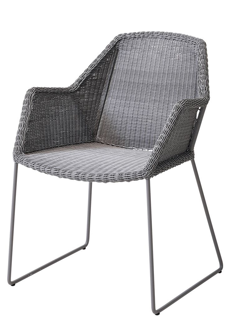 Breeze Outdoor Stuhl Kufengestell Chaise Set de 2 Cane-Line gris
