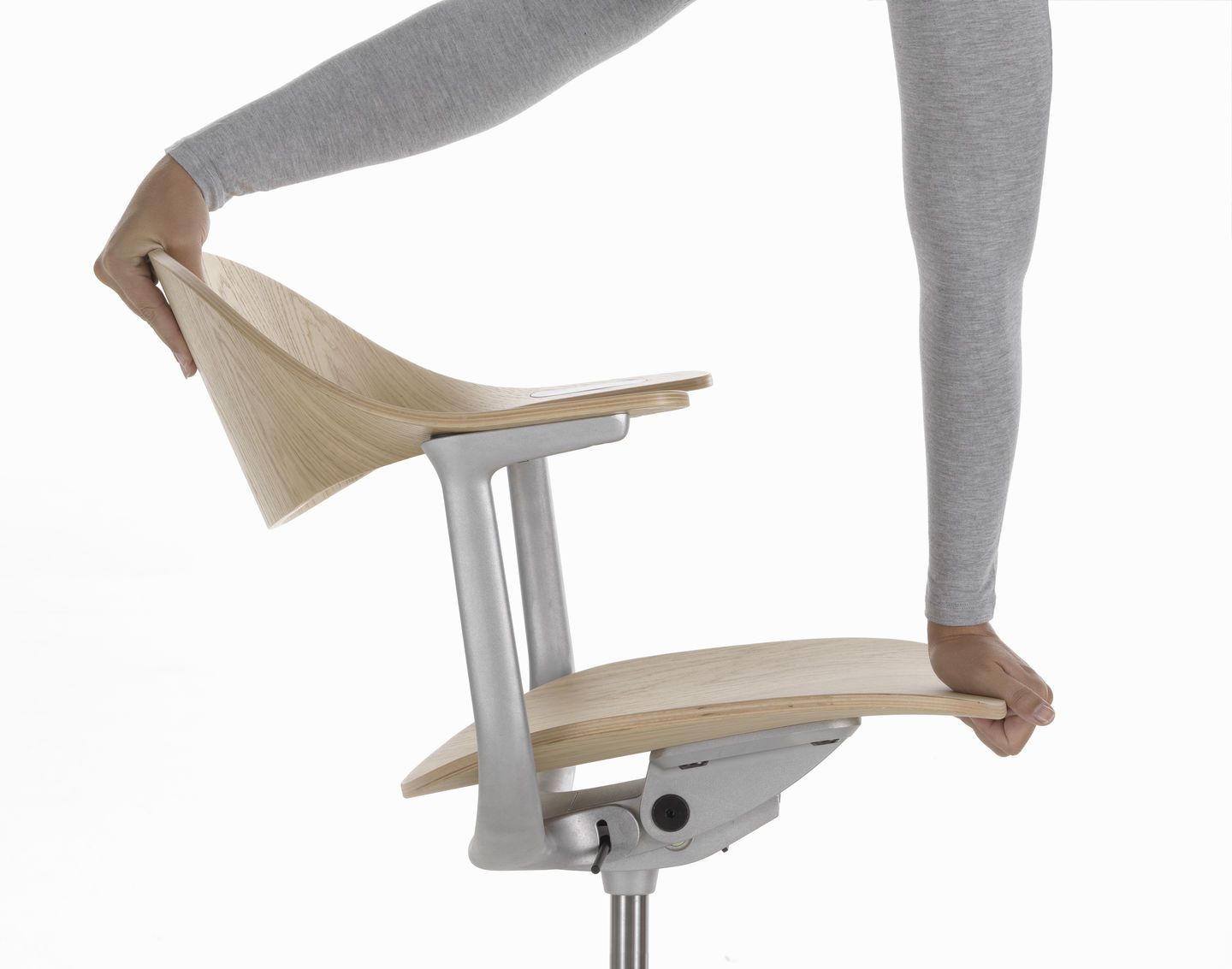 Mynt dossier et assise Plywood chaise de bureau Vitra