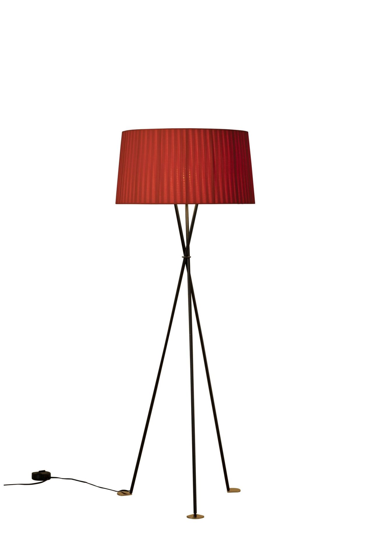 Tripode G5 lampadaire ambre rouge Santa &amp; Cole