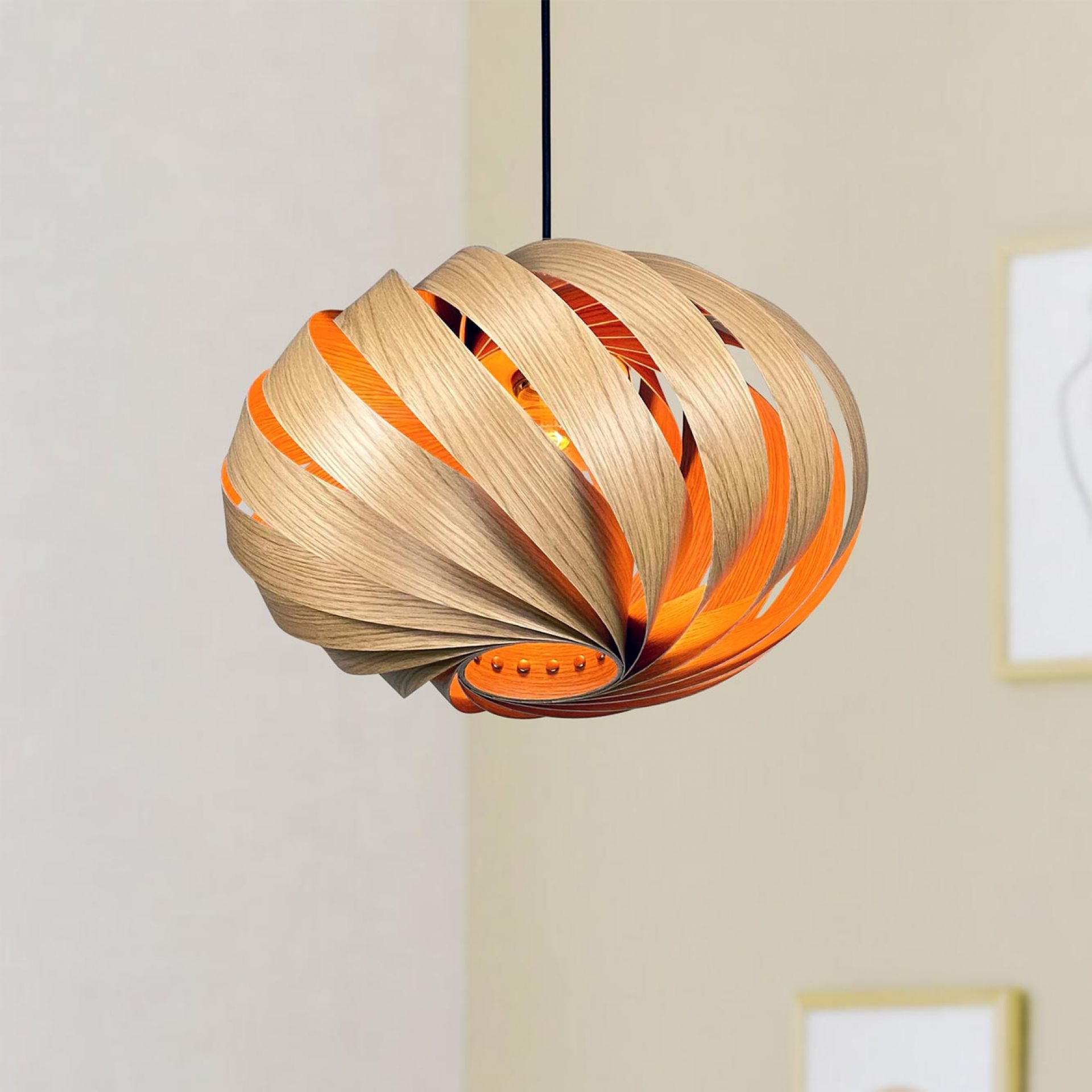 Serentia Lampe à suspendre Chêne Ø45 cm Gofurnit