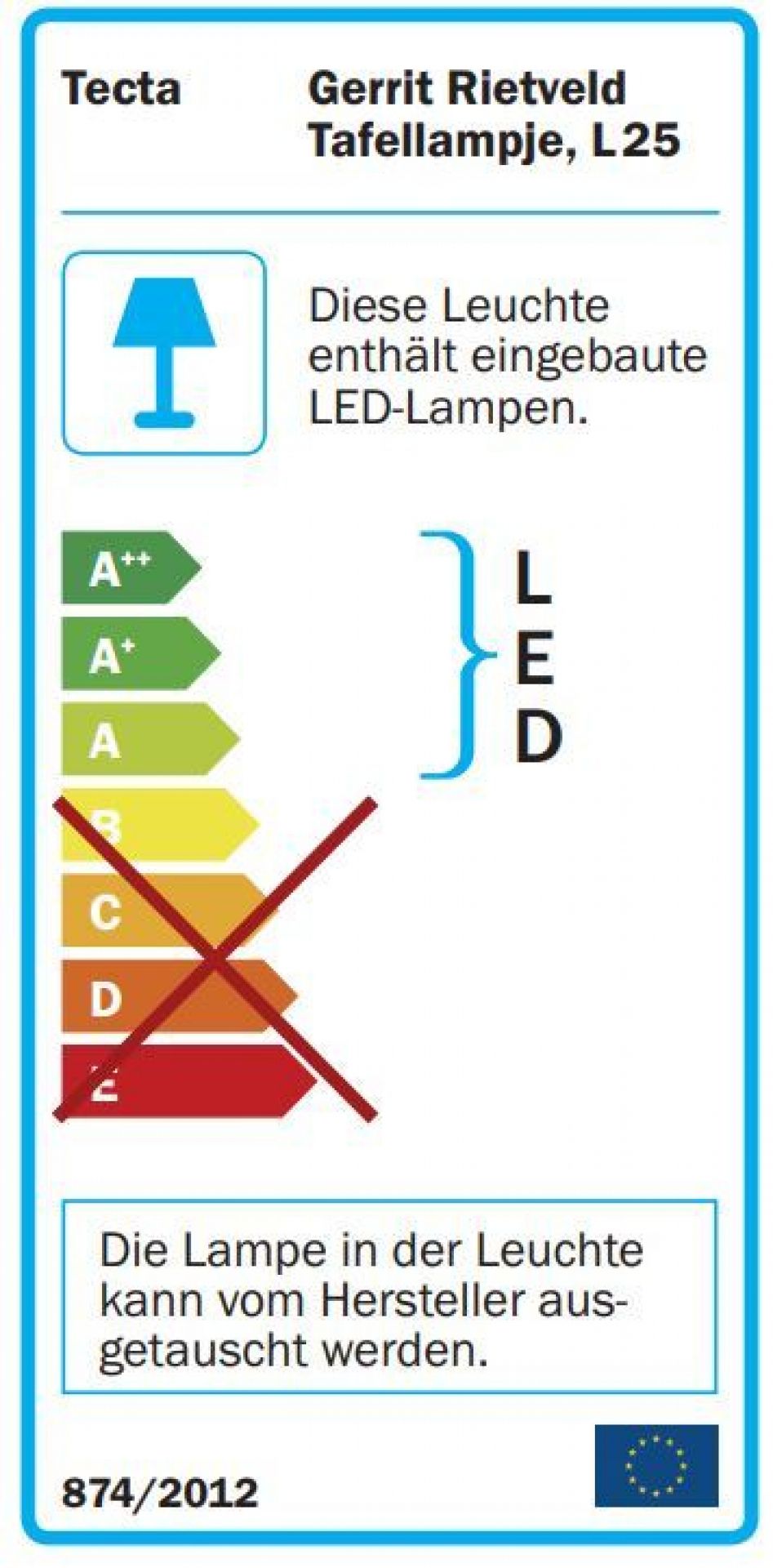 L25 Tafellampje LED Lampe de Table Reedition Tecta noir brilliant