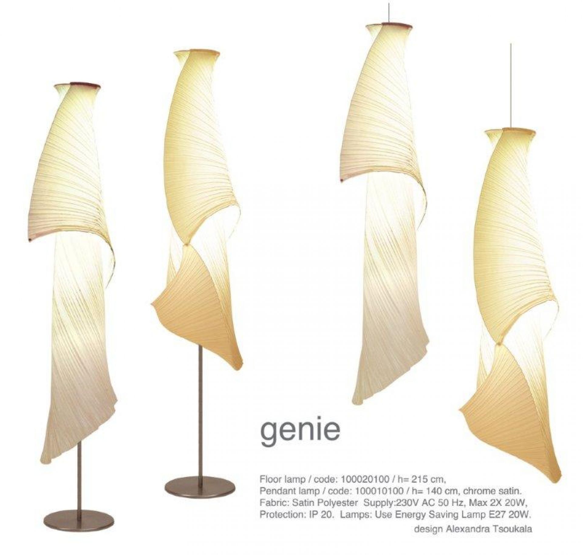 Genie Pendant luminaire Alexandra Tsoukala