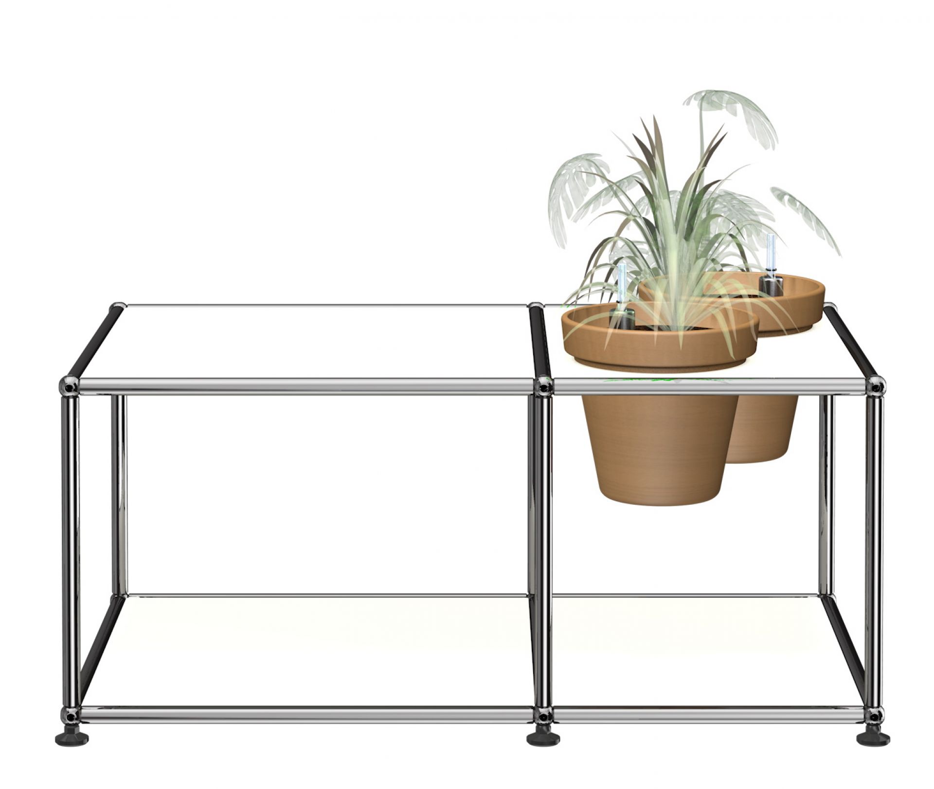 Mondes des plantes Table d'appoint USM Haller Blanc pur