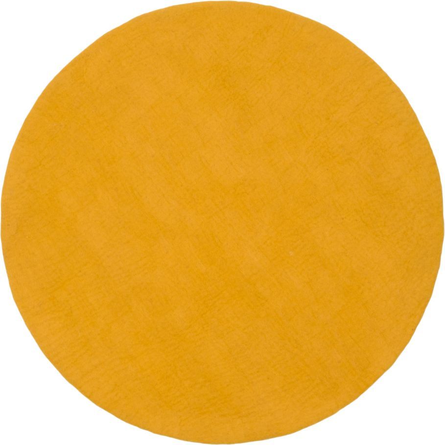 Mono Rond Tapis en feutre Ø 160 cm myfelt Klara (jaune moutarde)