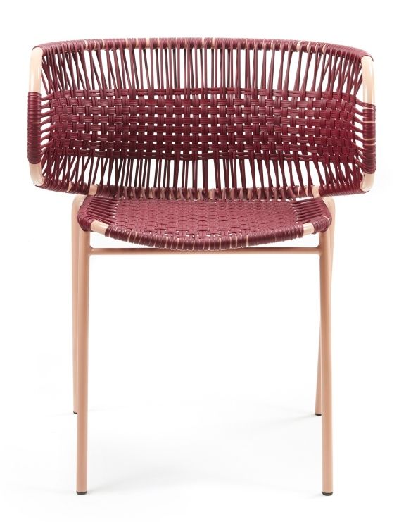 Cielo Stacking Armchair Chaise à accoudoirs empilable Outdoor ames Rouge - Rose sable