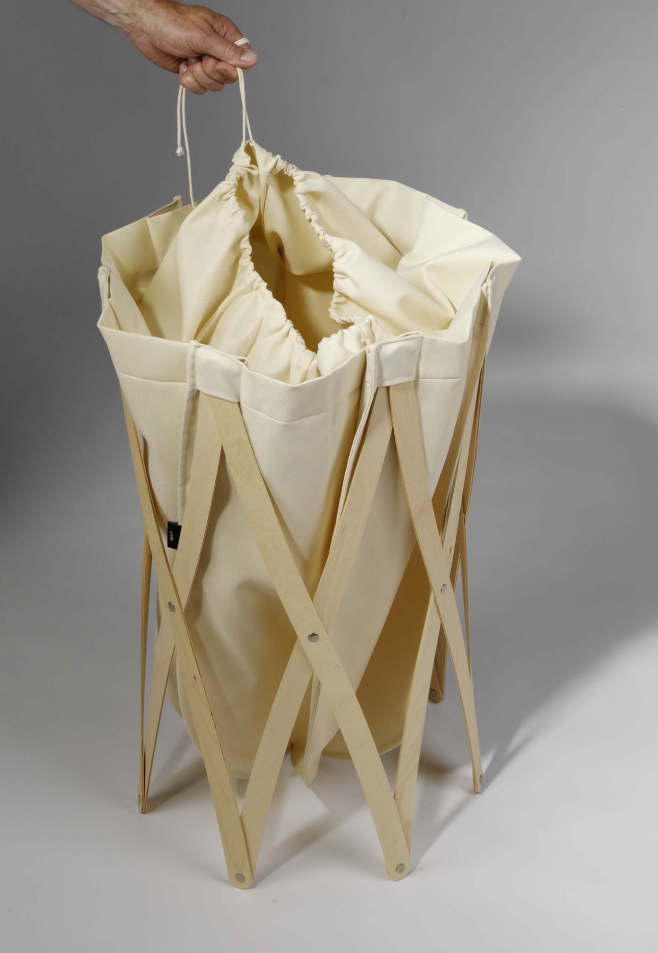 Marie Pi Panier à linge Klein &amp; More noir beige