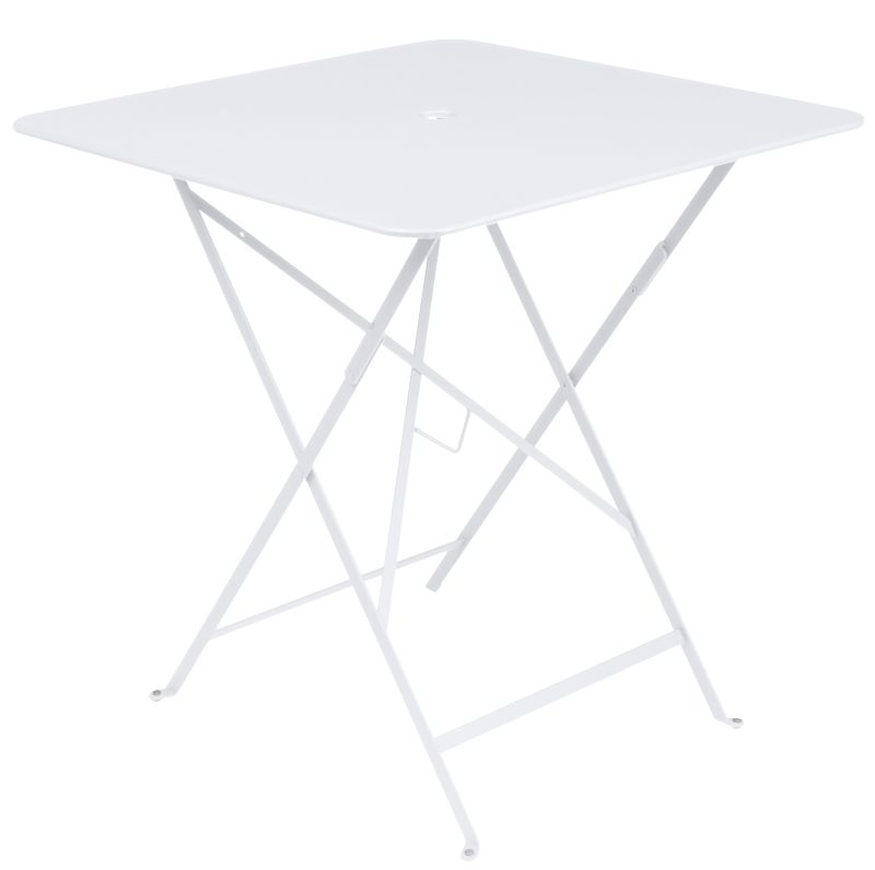 Bistro Outdoor Table pliante carrée L 71 x P 71 x H 74 cm, BLANC Coton Fermob OFFRE SPECIALE