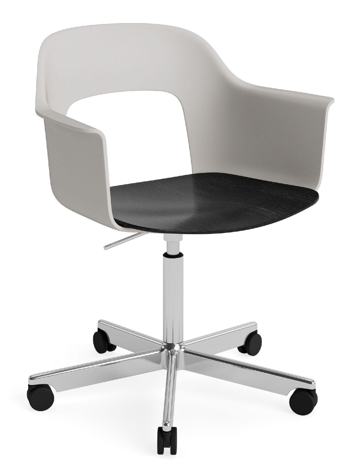 Layout Armchair 242 Fauteuil 4 pieds en étoile Vérin à gaz avec fonction pivotante Hay