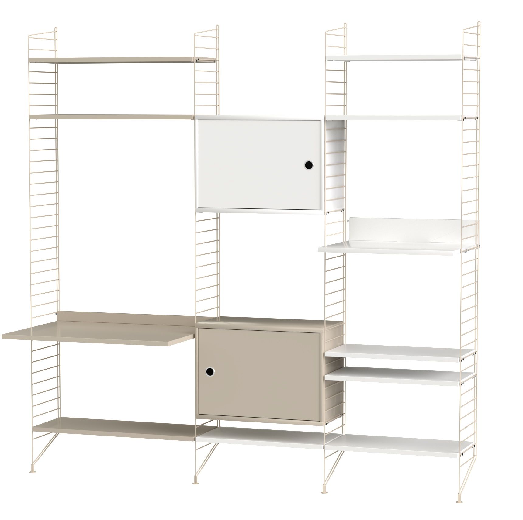 String Salon Système d'étagères murales P String Furniture Beige - Beige