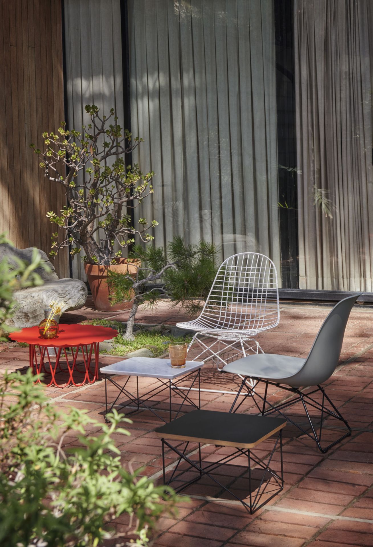 LKR-2 Wire Chair chaise avec assise et dossier revêtus Vitra 