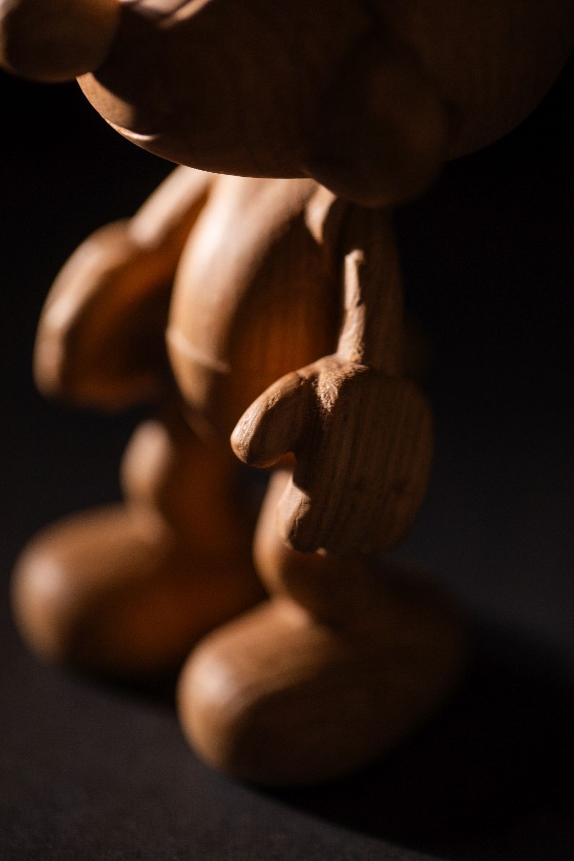 Petite figurine en bois Schtroumpf Boyhood