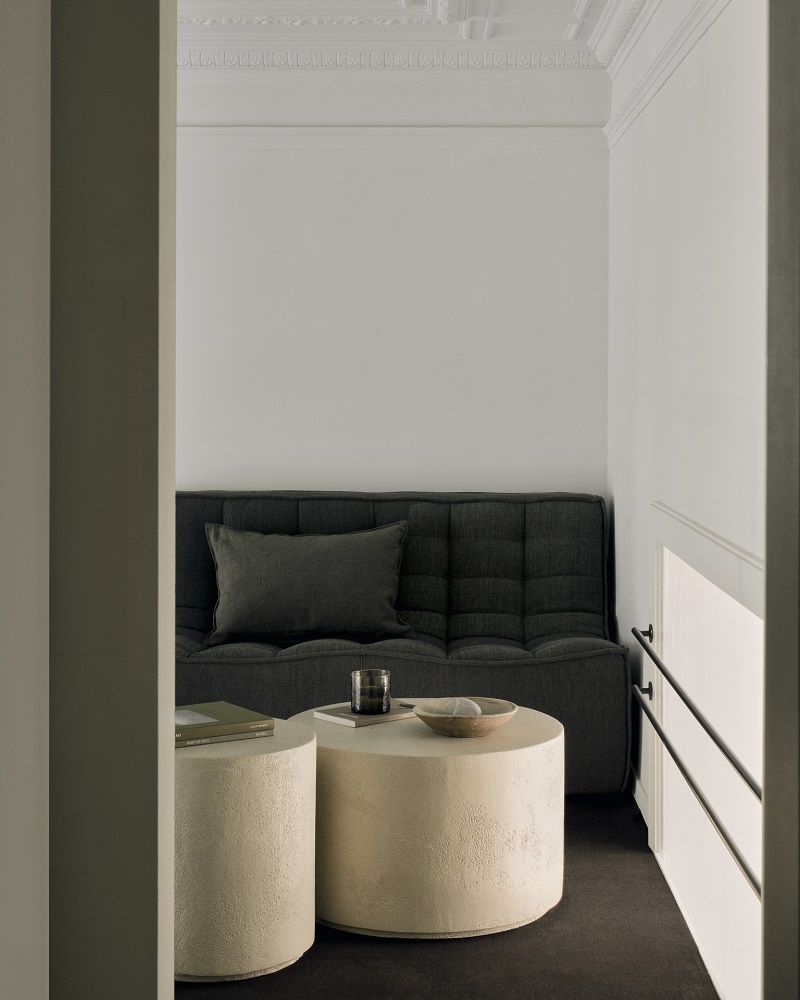 Elements Table basse Microcement Off White Rond Ethnicraft 