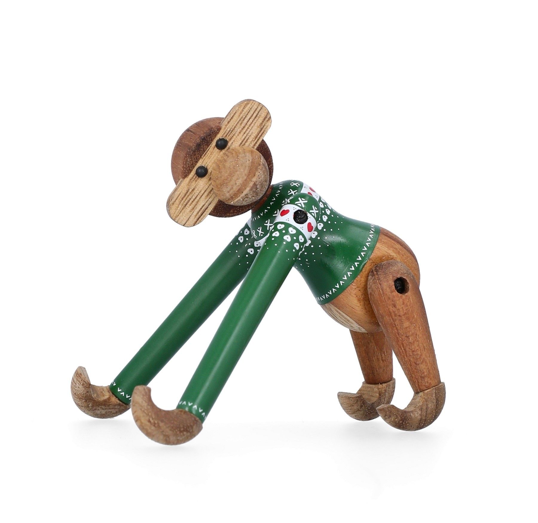 Christmas Jumper Singe 2025 mini figurine en bois vert Kay Bojesen