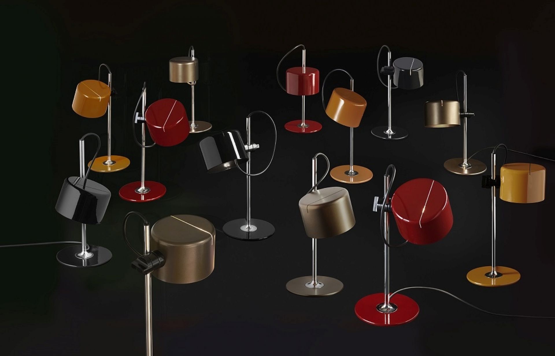 Mini Coupé 2201 Lampe de table Noir brillant Oluce OFFRE SPECIALE