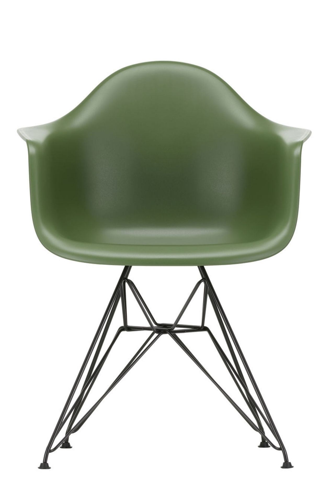 Eames Plastic Arm Chair DAR Chaise Vitra Noir - Sea blue