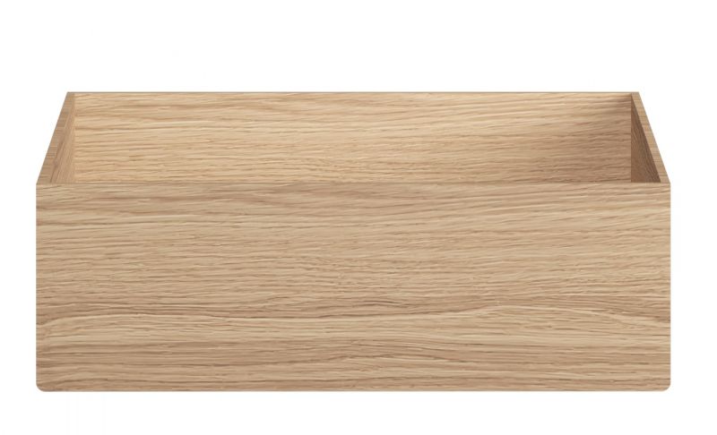 Arturo Shelf Box: Rechteckige Regalbox aus Eiche natur furniert, zur Aufbewahrung und Dekoration.