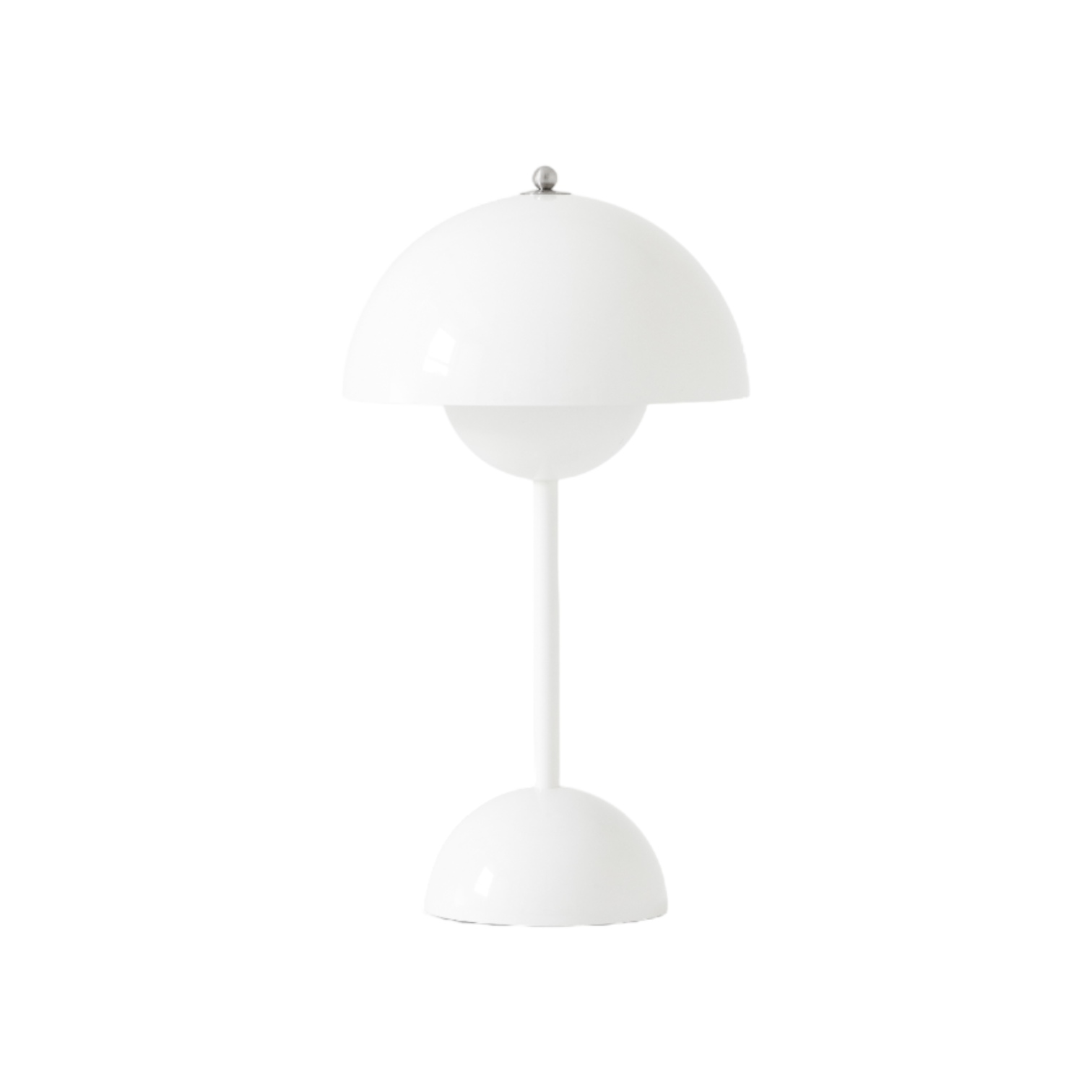 Flowerpot VP9 Portable Lampe à batterie / Lampe de table avec USB AndTradition Blanc matt