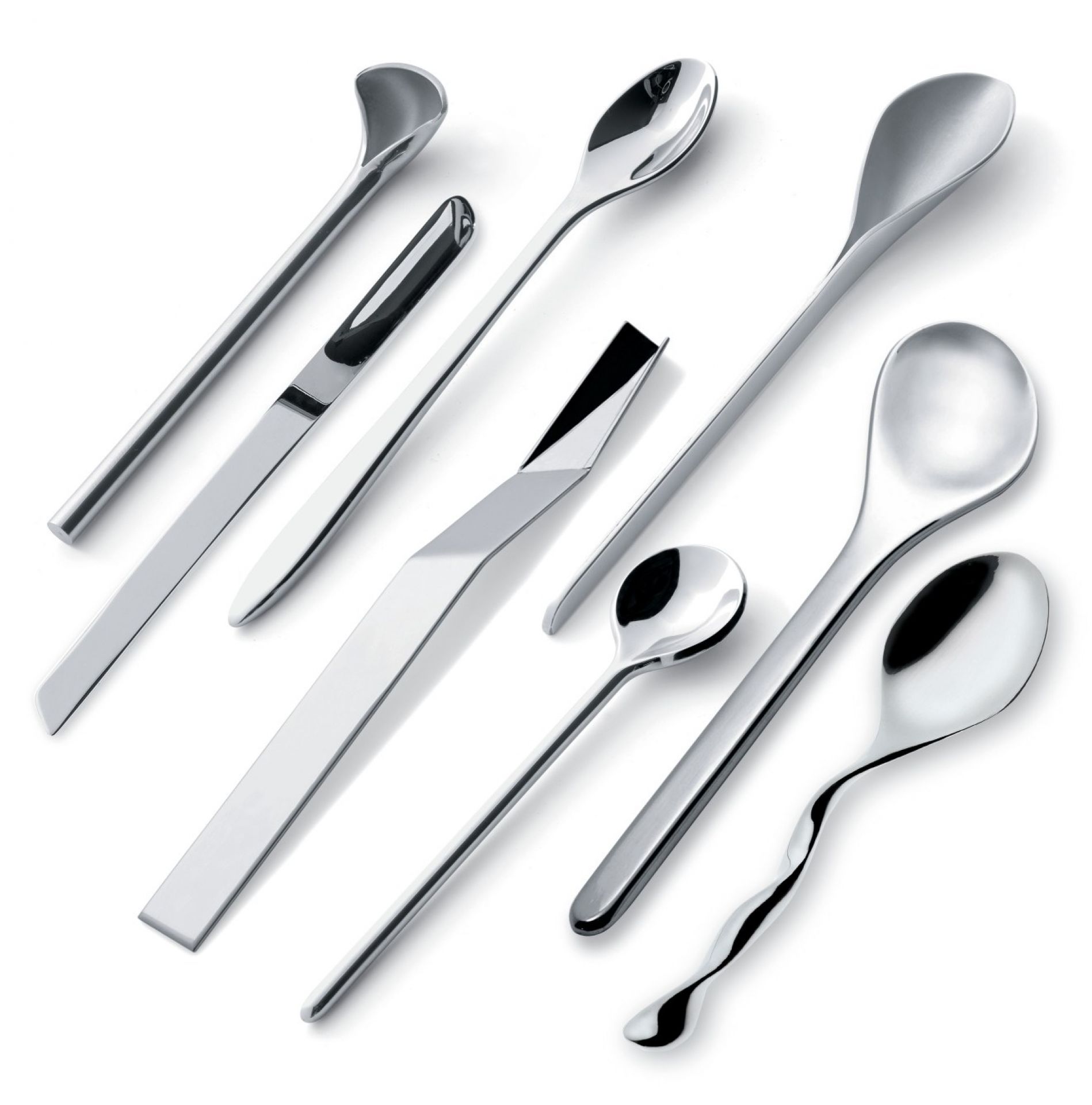 Il caffè/tè Alessi, Ensemble de 8 cuillères à café MSPOONSET Alessi