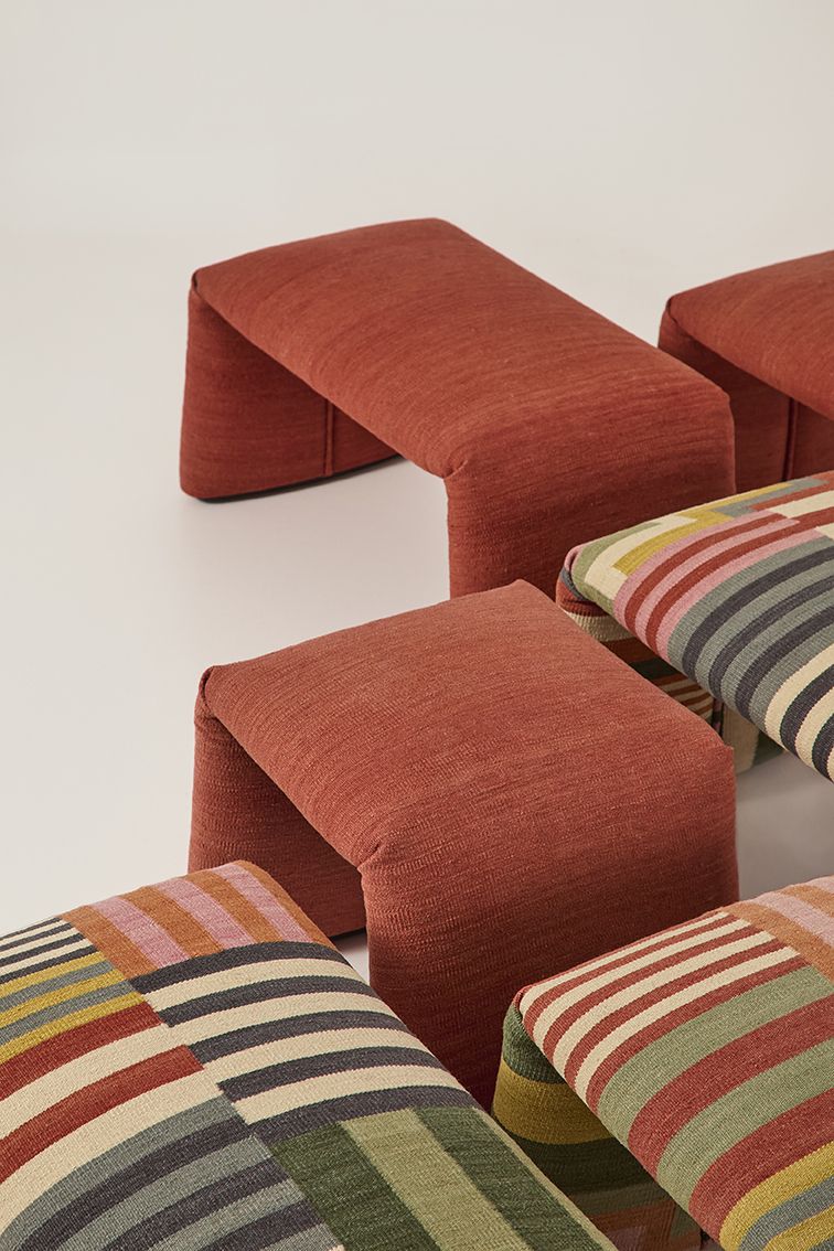 Banc à motif plié Nanimarquina 