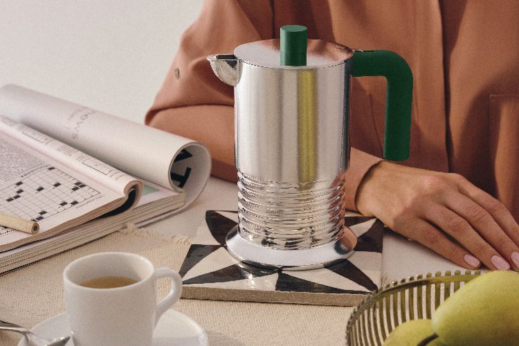 Machine à expresso PM01/6 AGR Vite pour 6 tasses, verte Alessi 