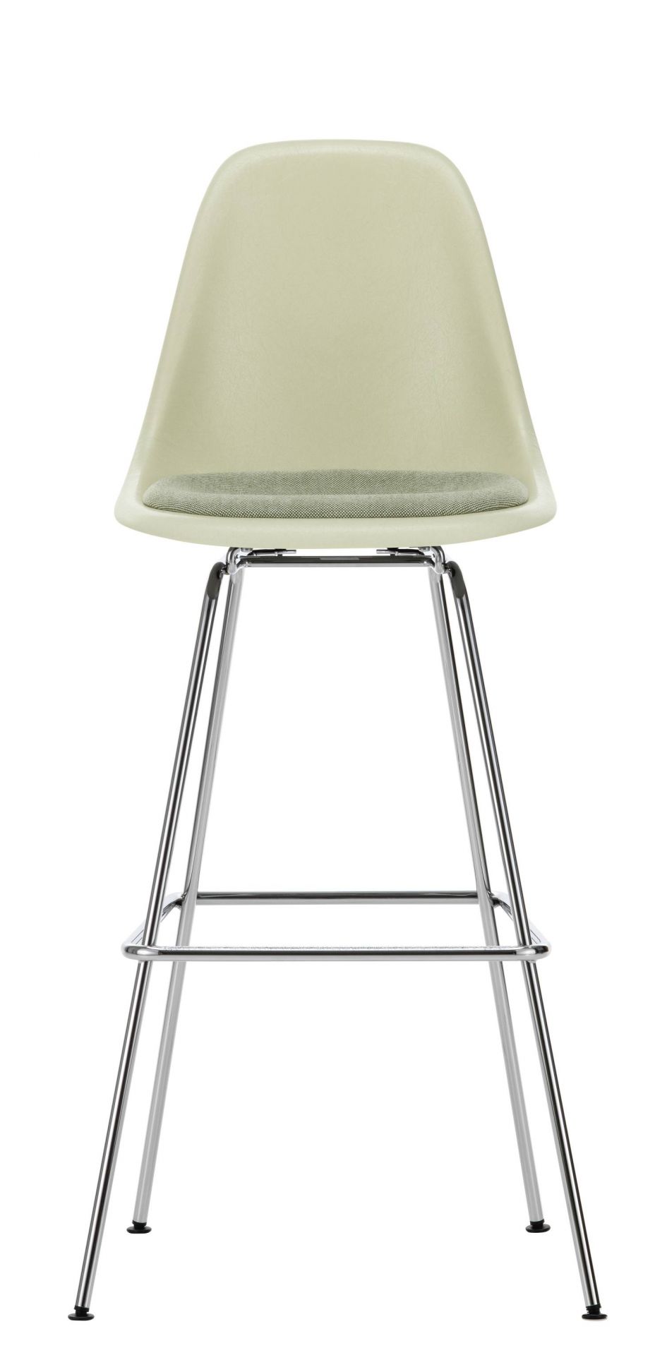 Eames Fiberglass Bar Stool High Tabouret de bar avec coussin d'assise Vitra 