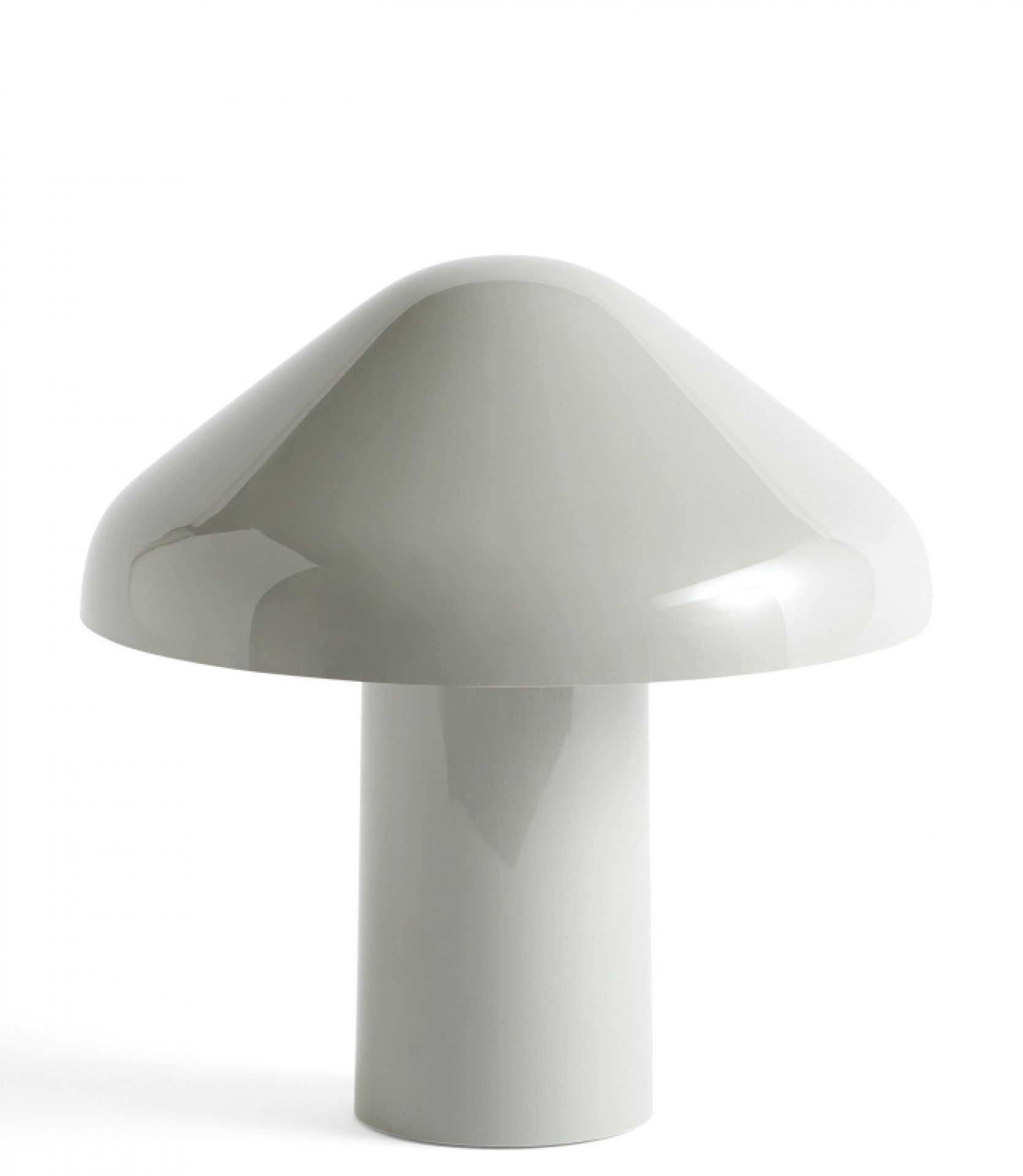 Pao Portable Lamp von Hay in Cool Grey: Moderne Akkuleuchte / Tischleuchte im Pilzdesign.