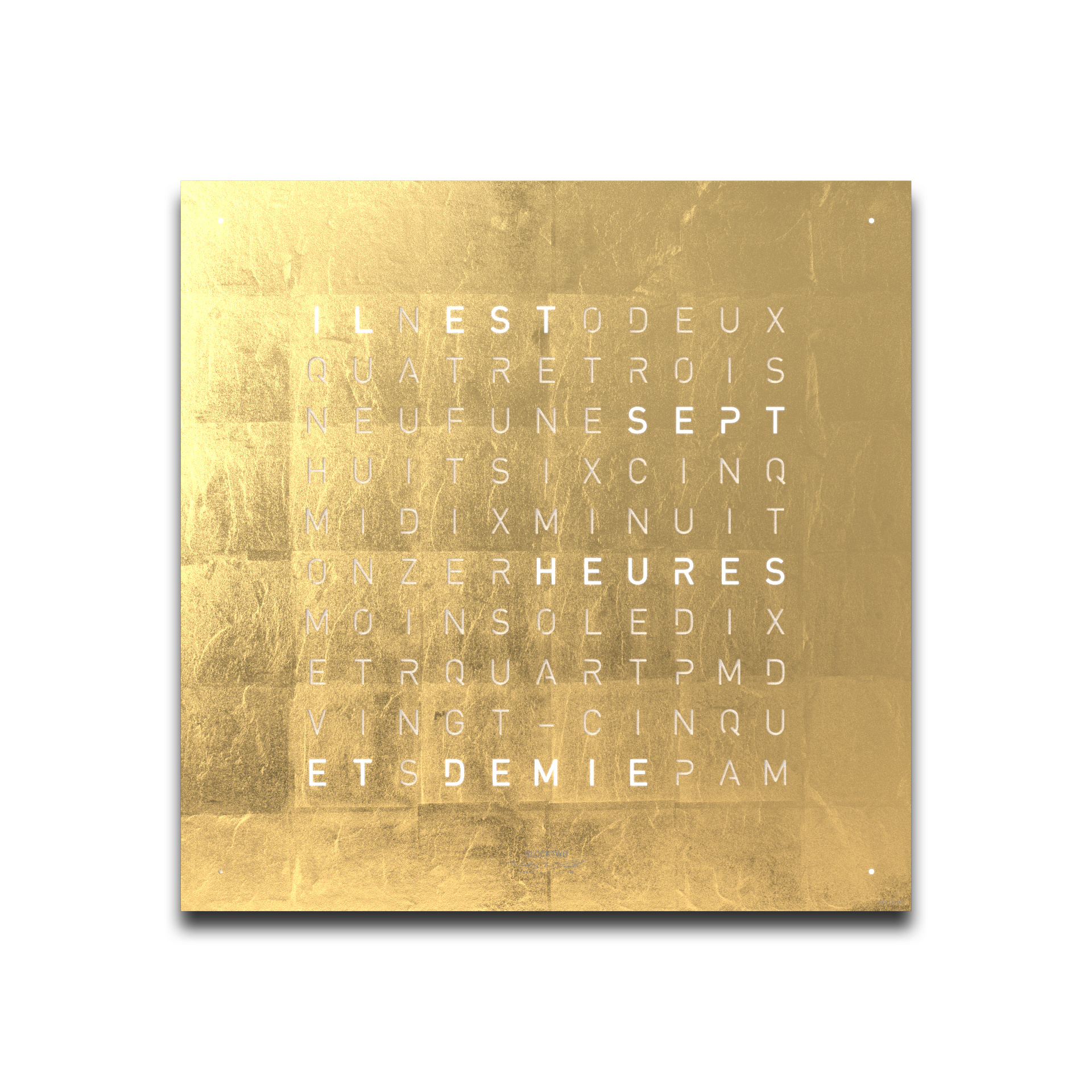 Cache avant pour l'horloge murale Earth 45 Français QLOCKTWO