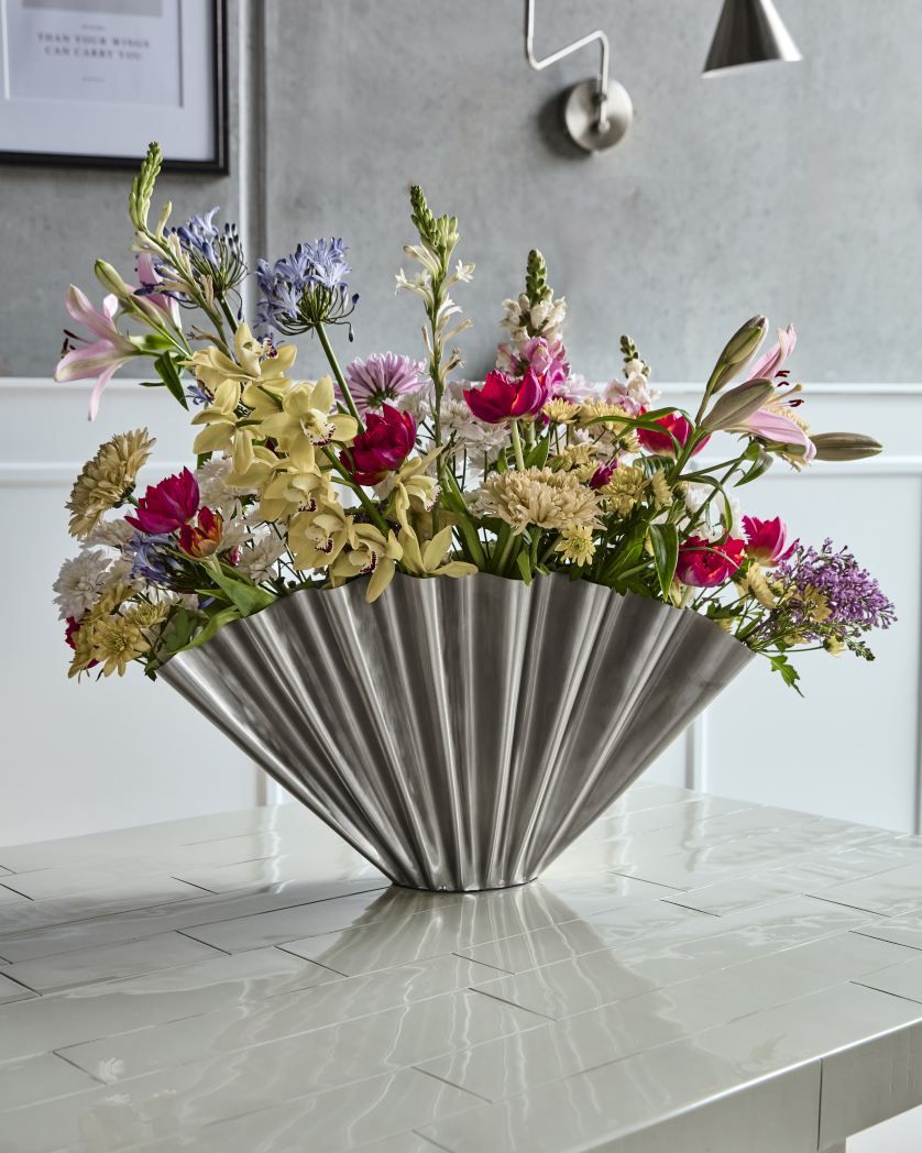 Vase HDFlood Large Finition argent brossé house doctor 