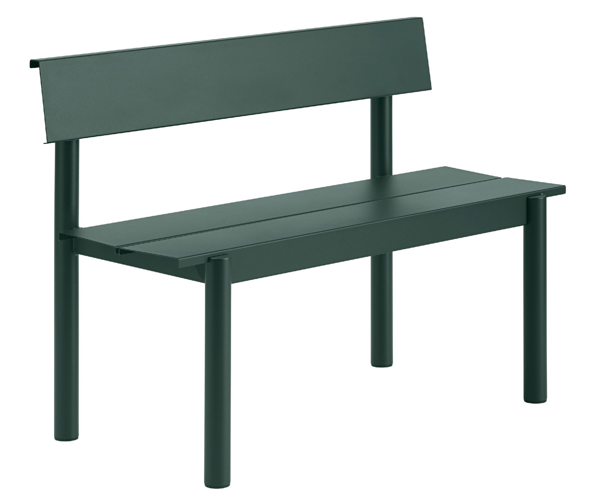 Linear Steel Bench Banc d'extérieur avec dossier 110x34 cm Muuto 