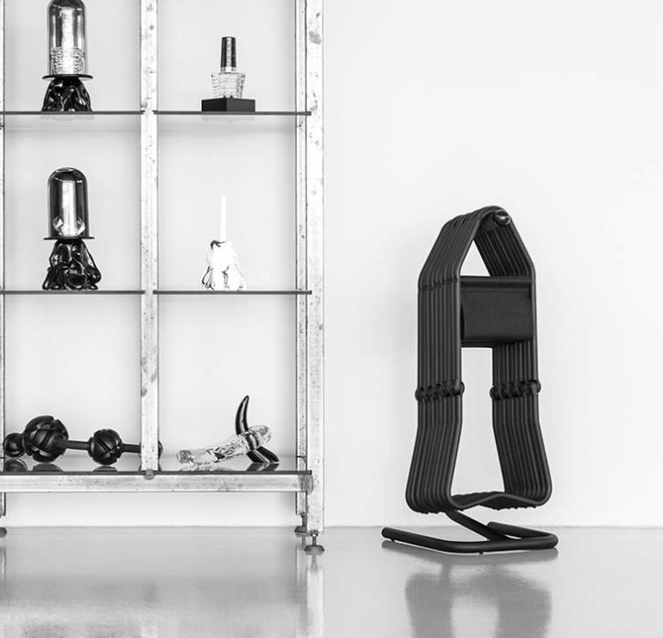 Chicago Paquet avec 5 Tabourets pliants incl. râtelier Lectus