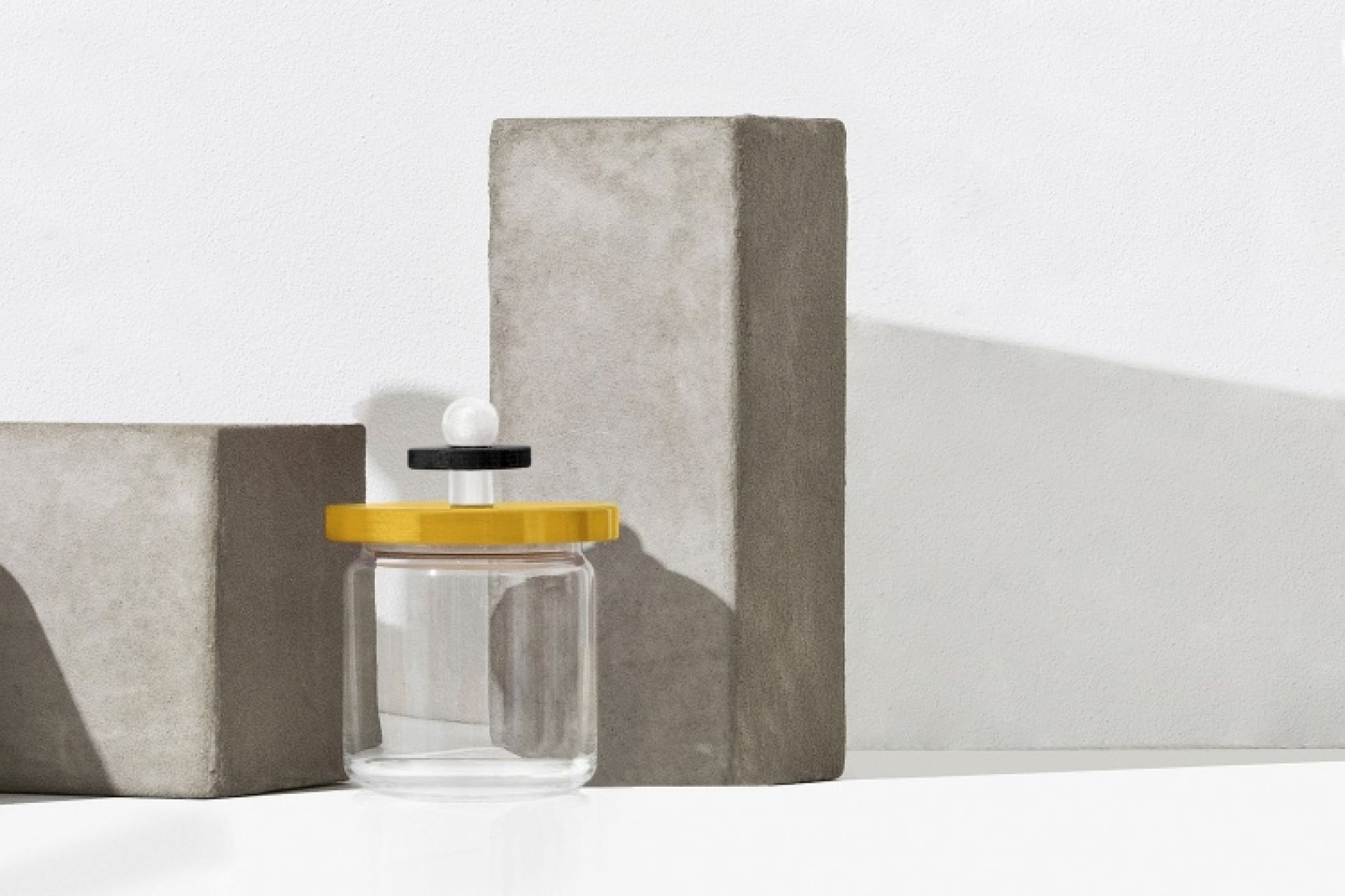Pot de cuisine ES16/75 H 17 cm Alessi Jaune, noir et blanc OFFRE SPECIALE