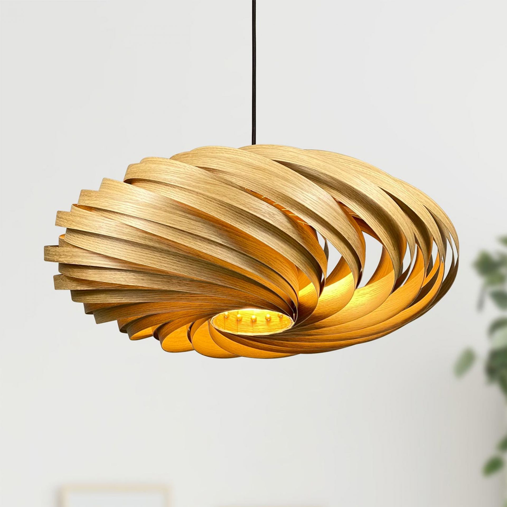 Veneria Lampe à suspendre Ø60 Chêne cm Gofurnit