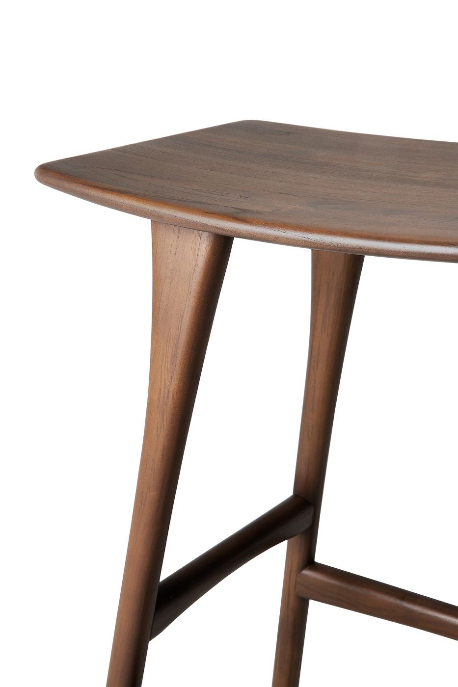 Tabouret de bar Osso teck marron foncé Ethnicraft 