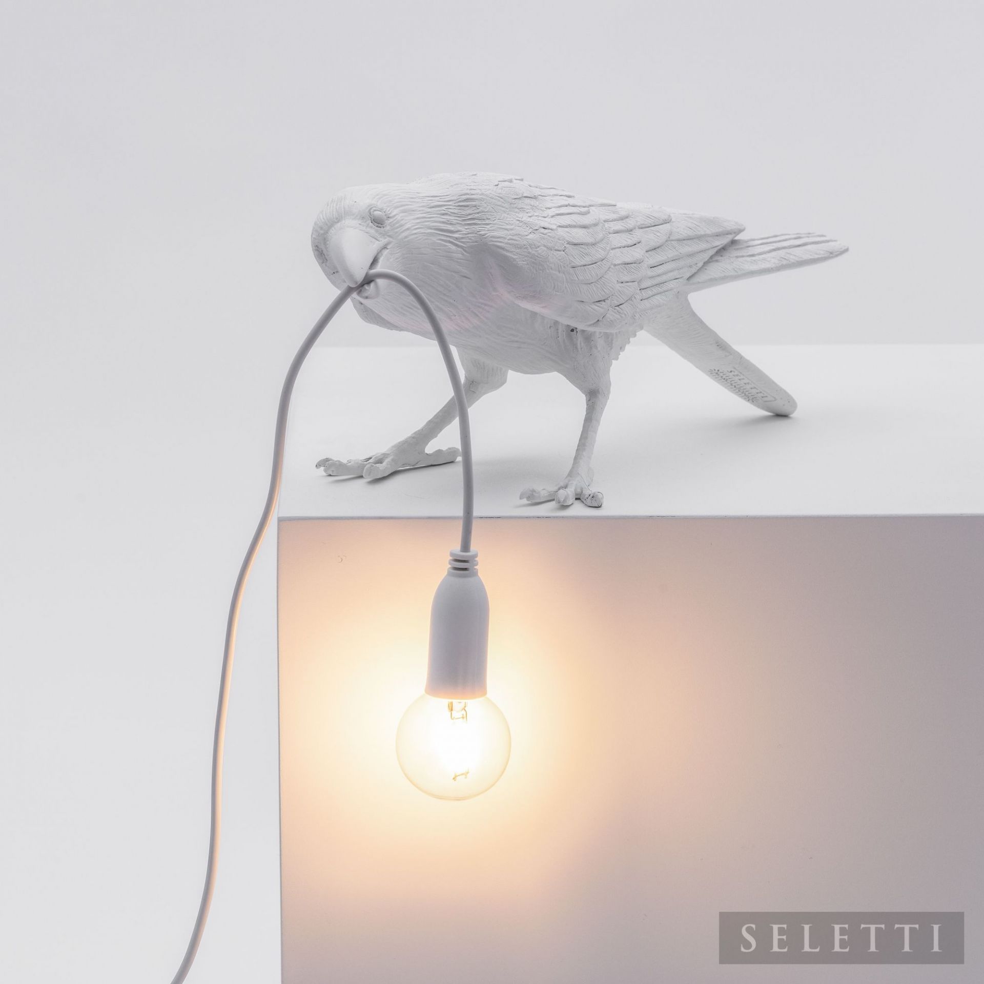 Bird Lamp Playing white Lampe Seletti OFFRE SPECIALE