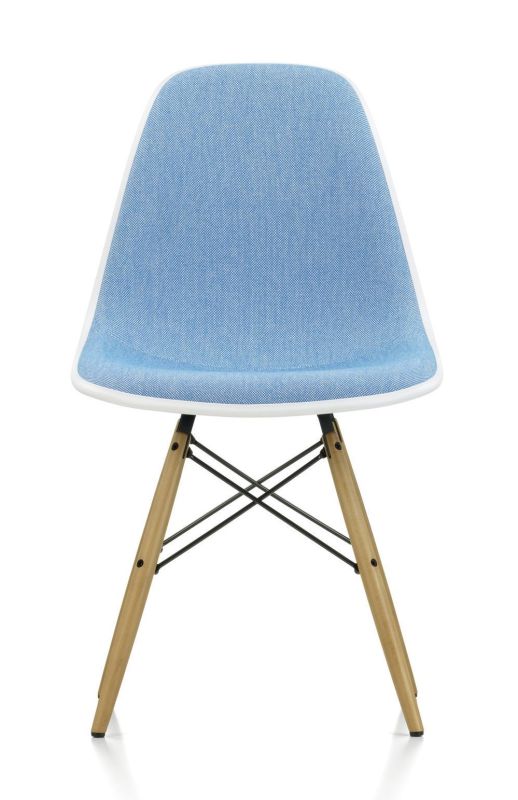 Eames Plastic Side Chair DSW chaise entièrement rembourrée Vitra