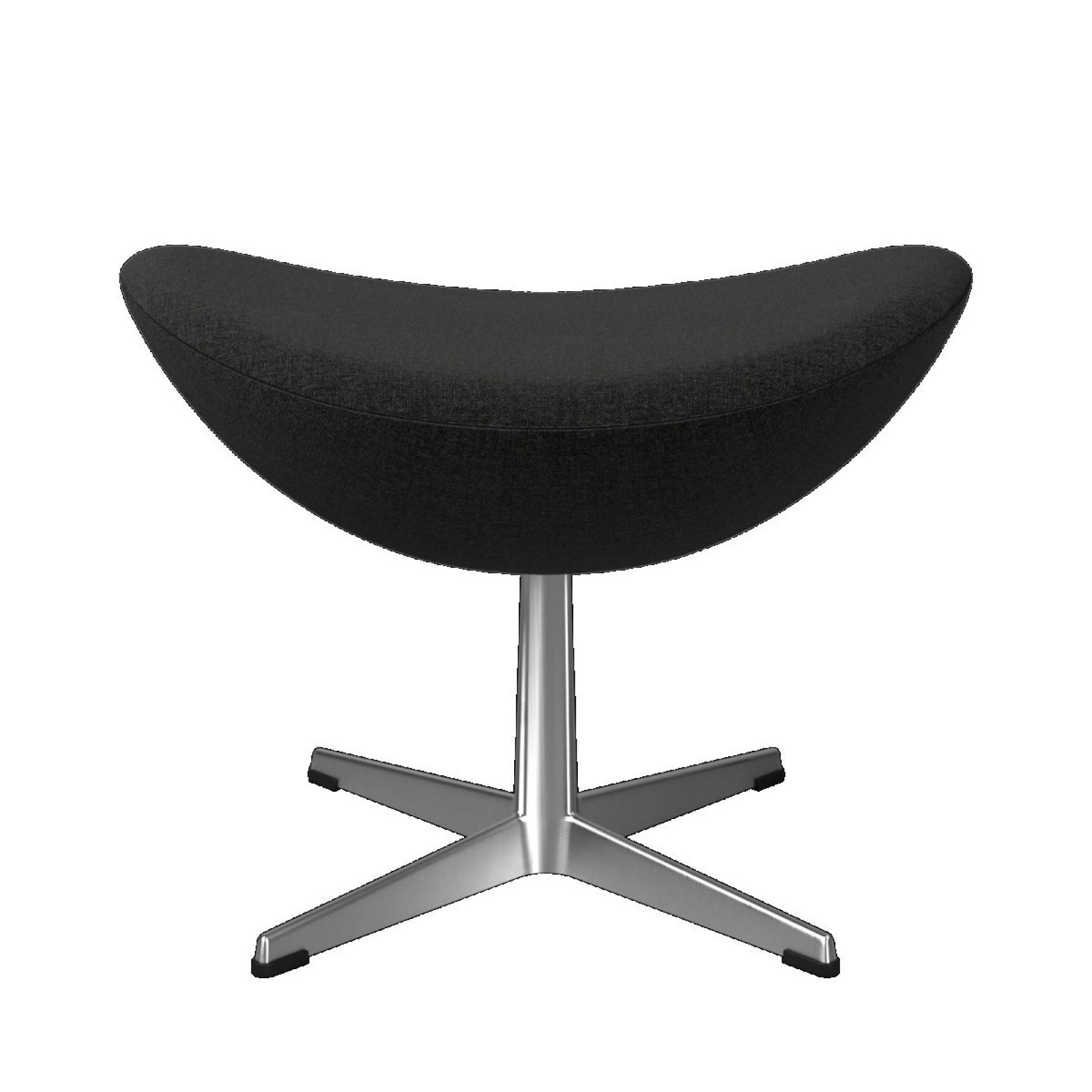 Egg Chair with stool Re-wool Textile fabric Noir/Nature Fritz Hansen