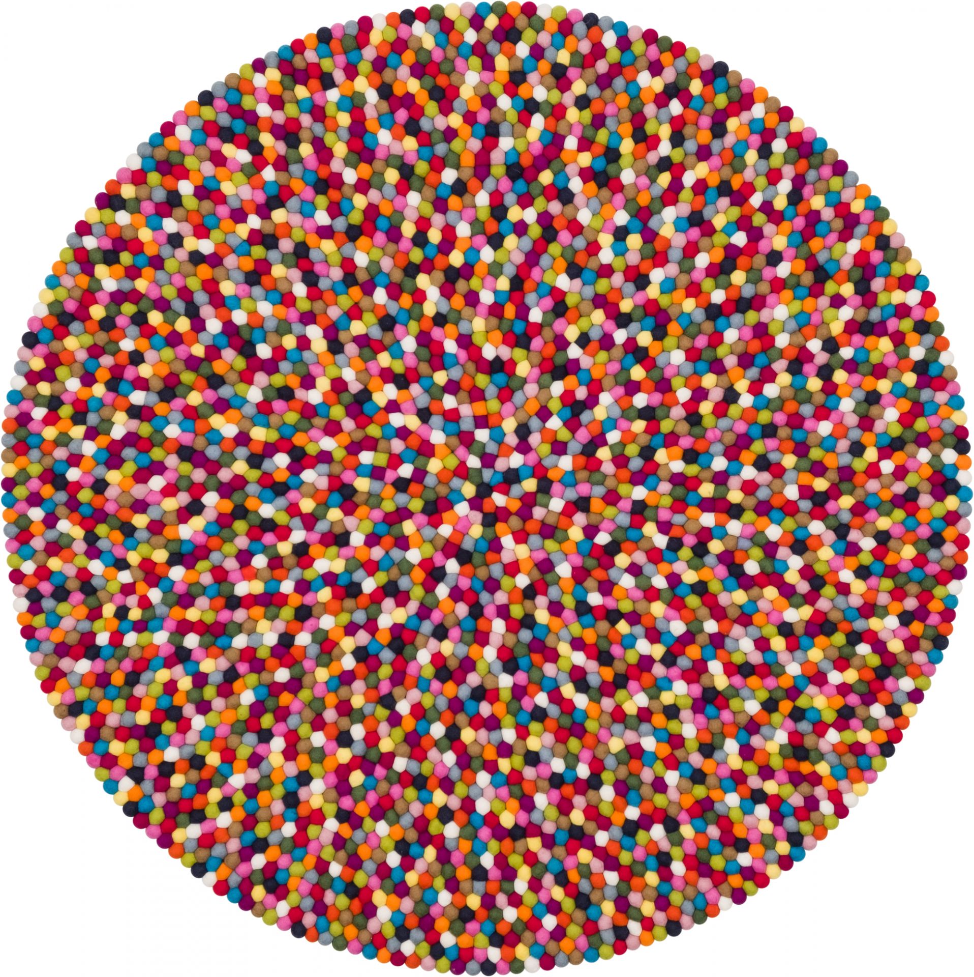 Boules de feutre Tapis rond 180 cm myfelt Greta