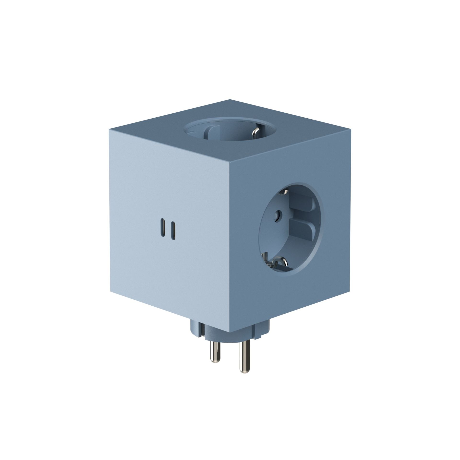 Square 2 - Avolt Cube de prises avec USB-C shark blue dfp Design 