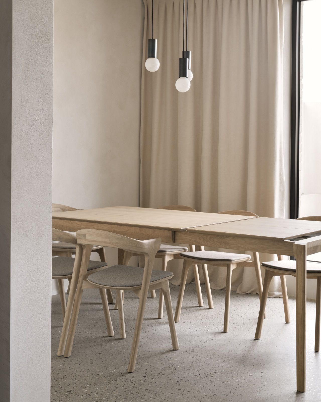 Bok Table extensible chêne rectangulaire Largeur 120/180 cm Ethnicraft
