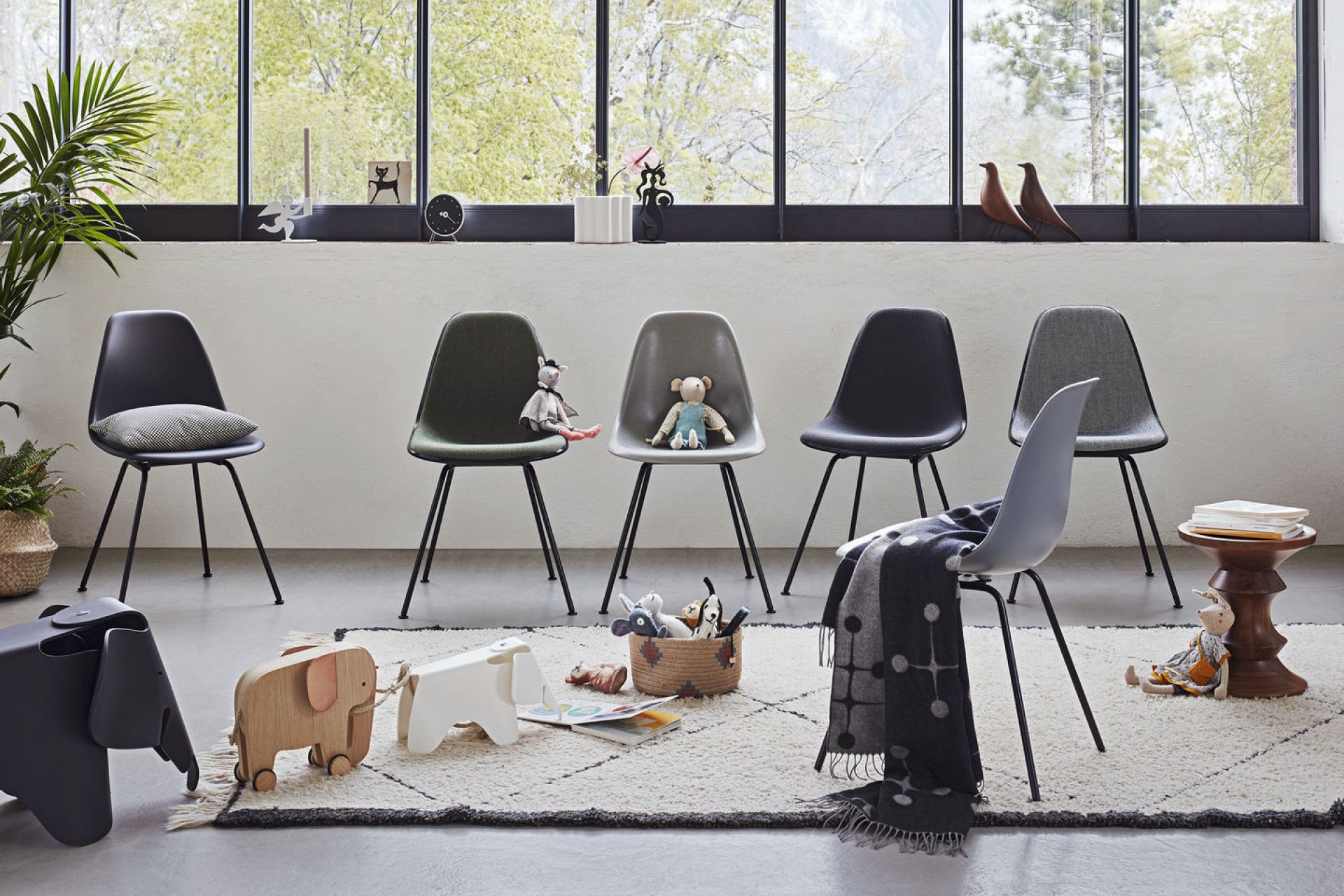 Eames Plastic Side Chair DSX Chaise Vitra Chromé - Blanc
