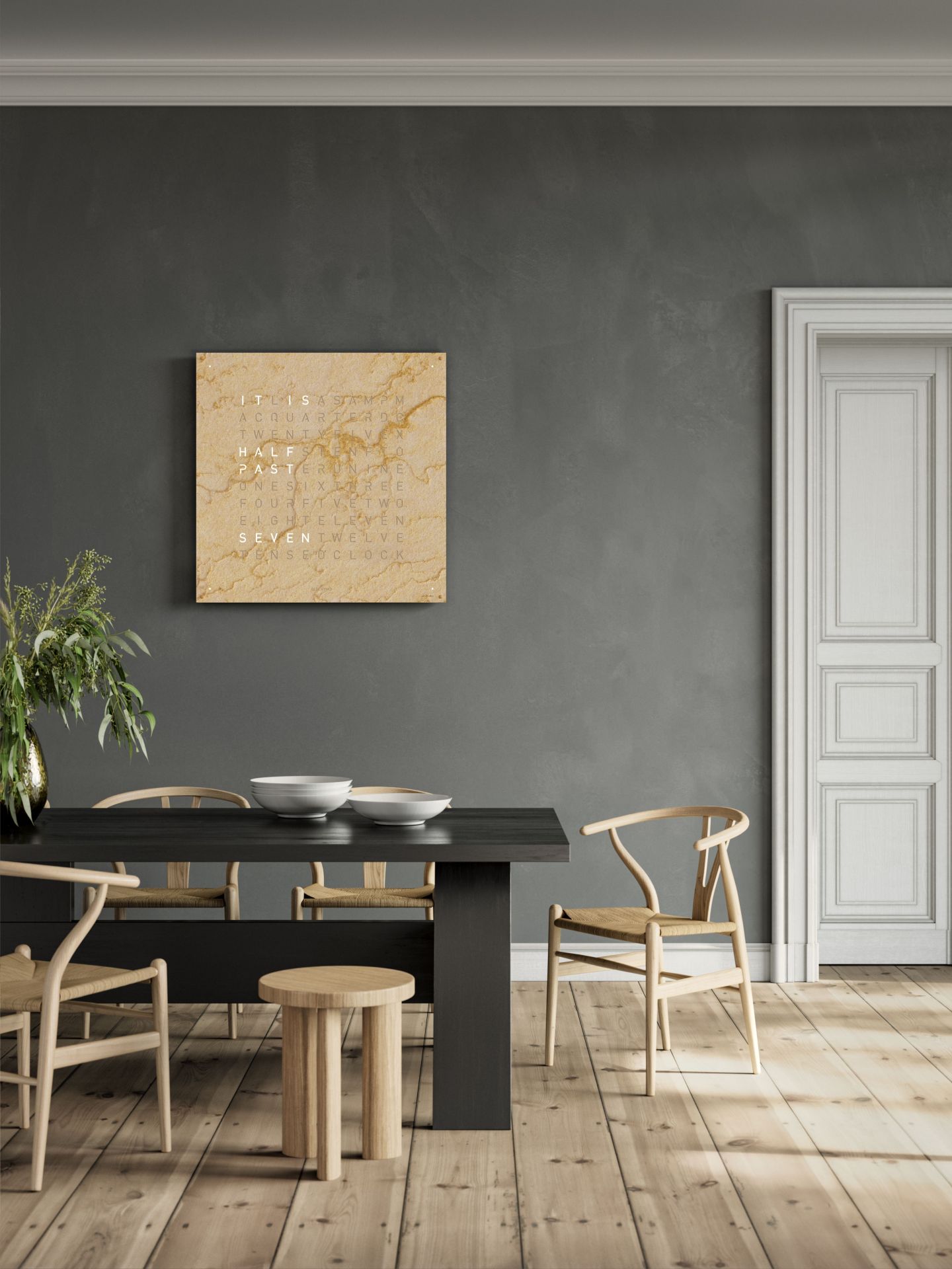 Earth 90 Creator's Edition Horloge murale / Objet temporel Allemande QLOCKTWO
