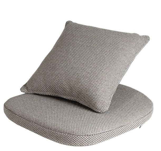 Assise Jeu de coussins pour la chaise Moments Outdoor Cane-Line Focus gris clair