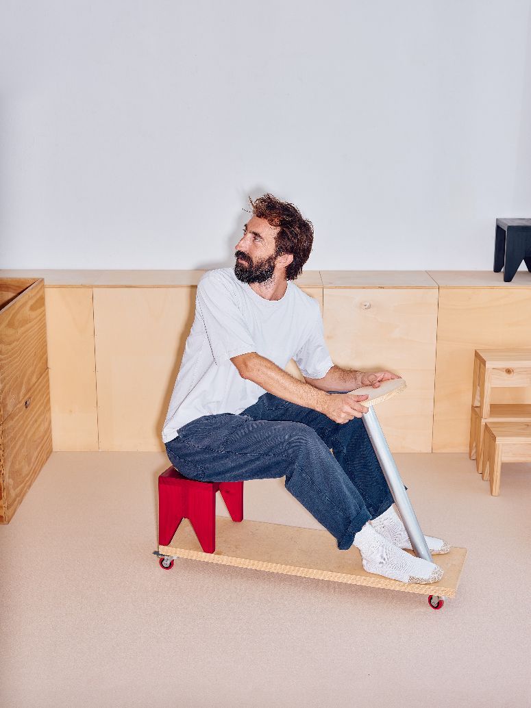 Manolito Stool Short Small Tabouret Hay